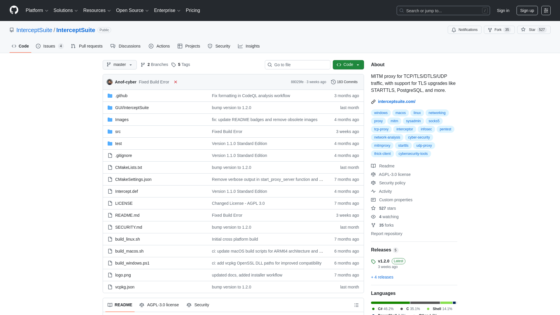 GitHub - InterceptSuite/InterceptSuite: MITM proxy for TCP/TLS/DTLS/UDP traffic, with support for TLS upgrades like STARTTLS, PostgreSQL, and more.