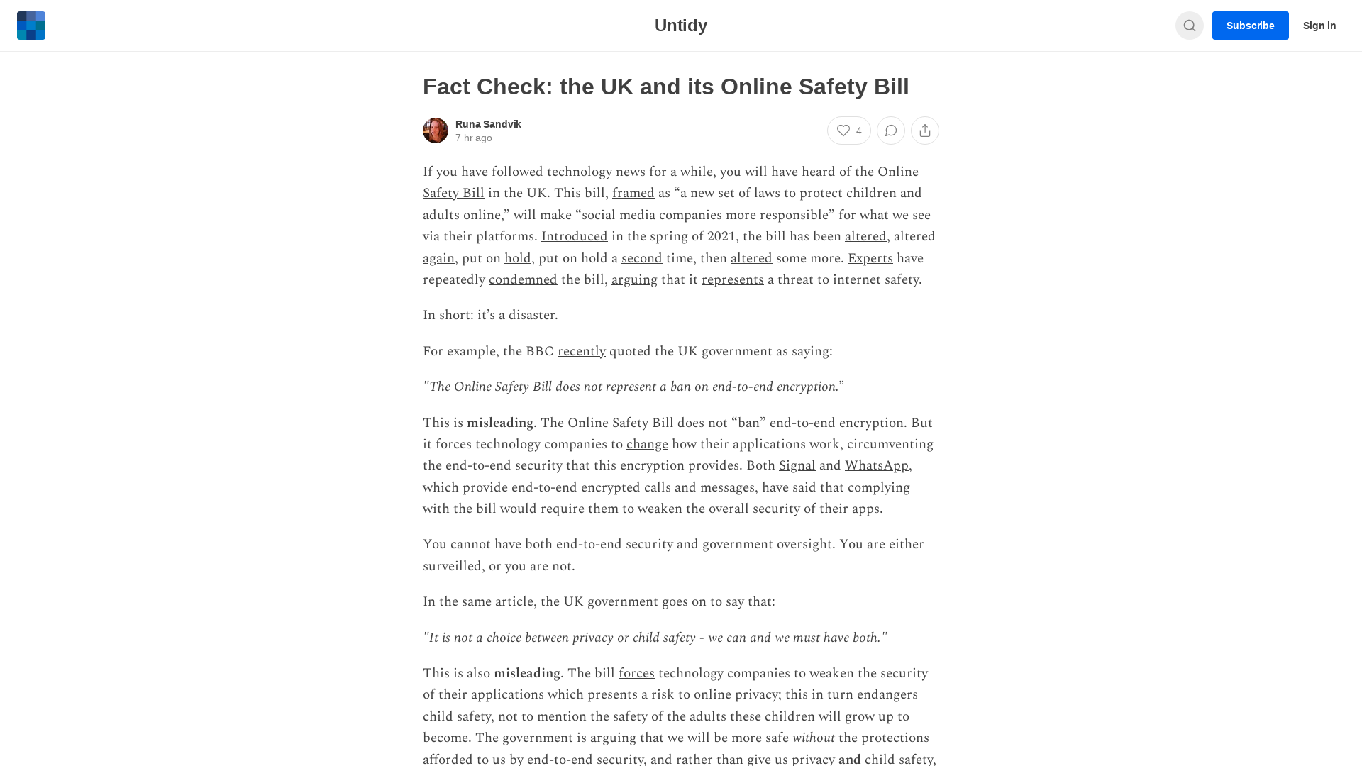 Fact Check: the UK and its Online Safety Bill