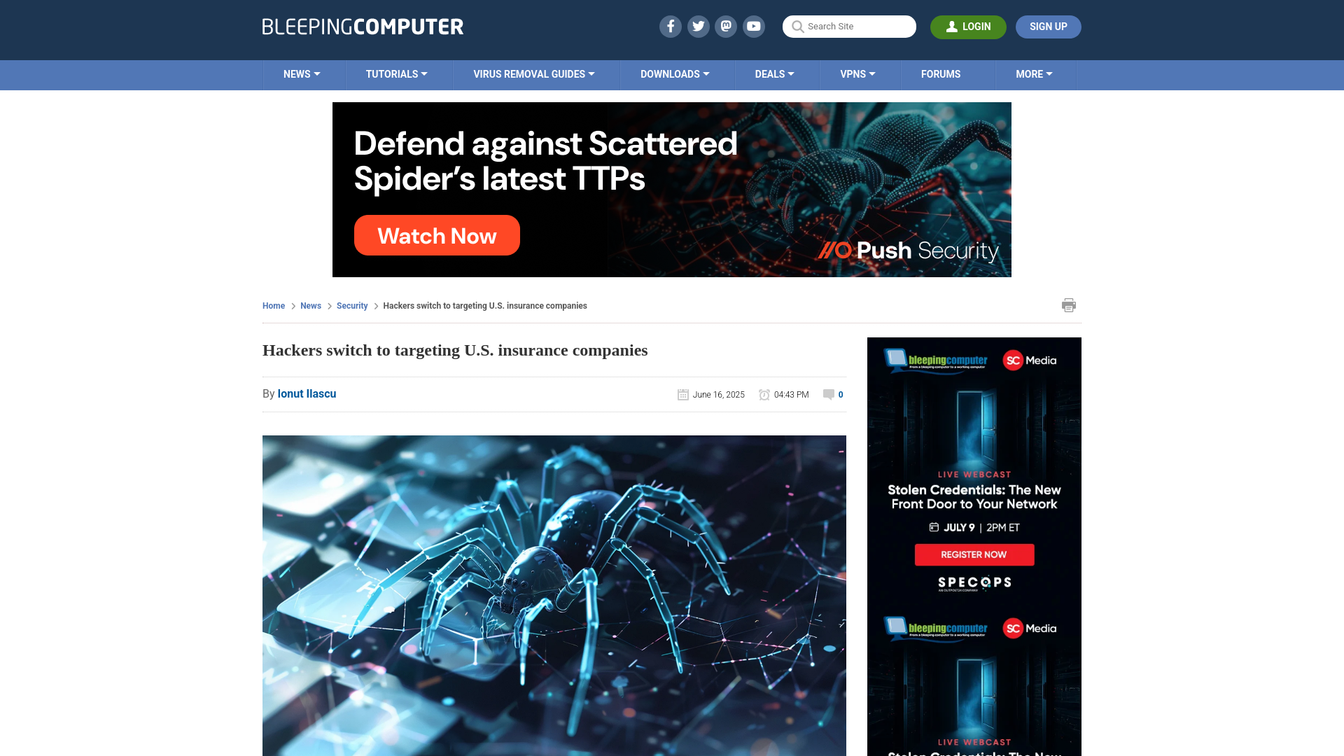 Hackers switch to targeting U.S. insurance companies