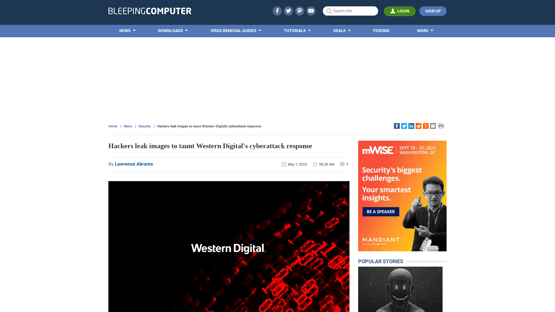 Hackers leak images to taunt Western Digital's cyberattack response