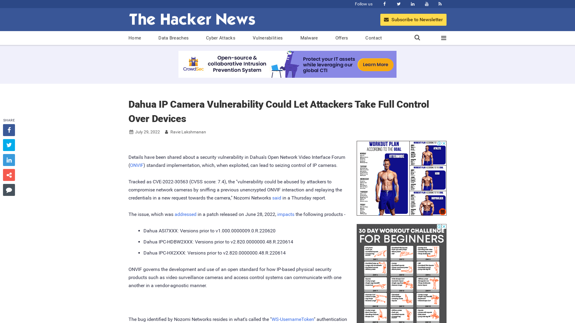 Dahua IP Camera Vulnerability Could Let Attackers Take Full Control Over Devices