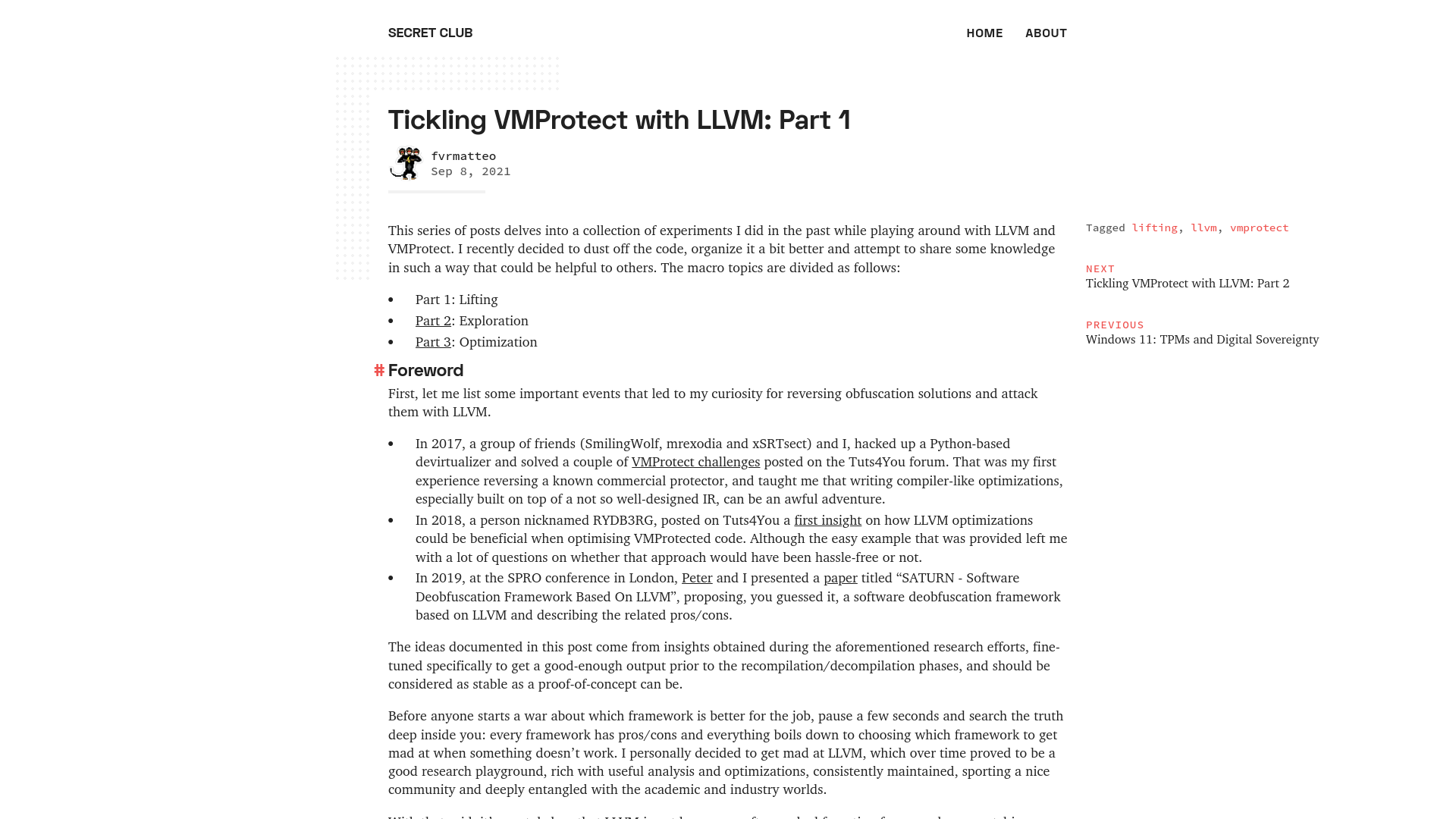 Tickling VMProtect with LLVM: Part 1 | secret club