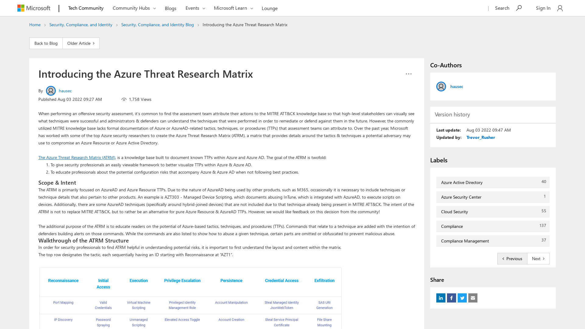 Introducing the Azure Threat Research Matrix - Microsoft Tech Community