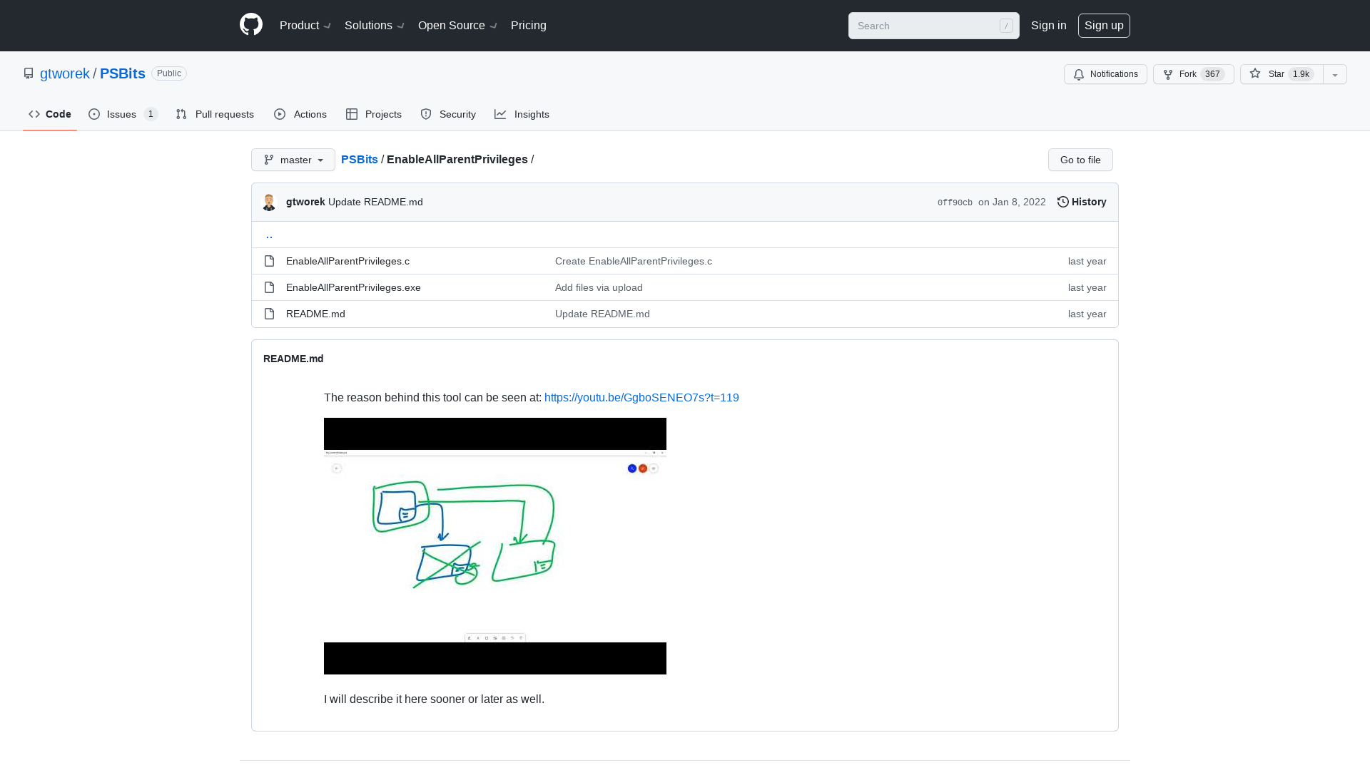 PSBits/EnableAllParentPrivileges at master · gtworek/PSBits · GitHub