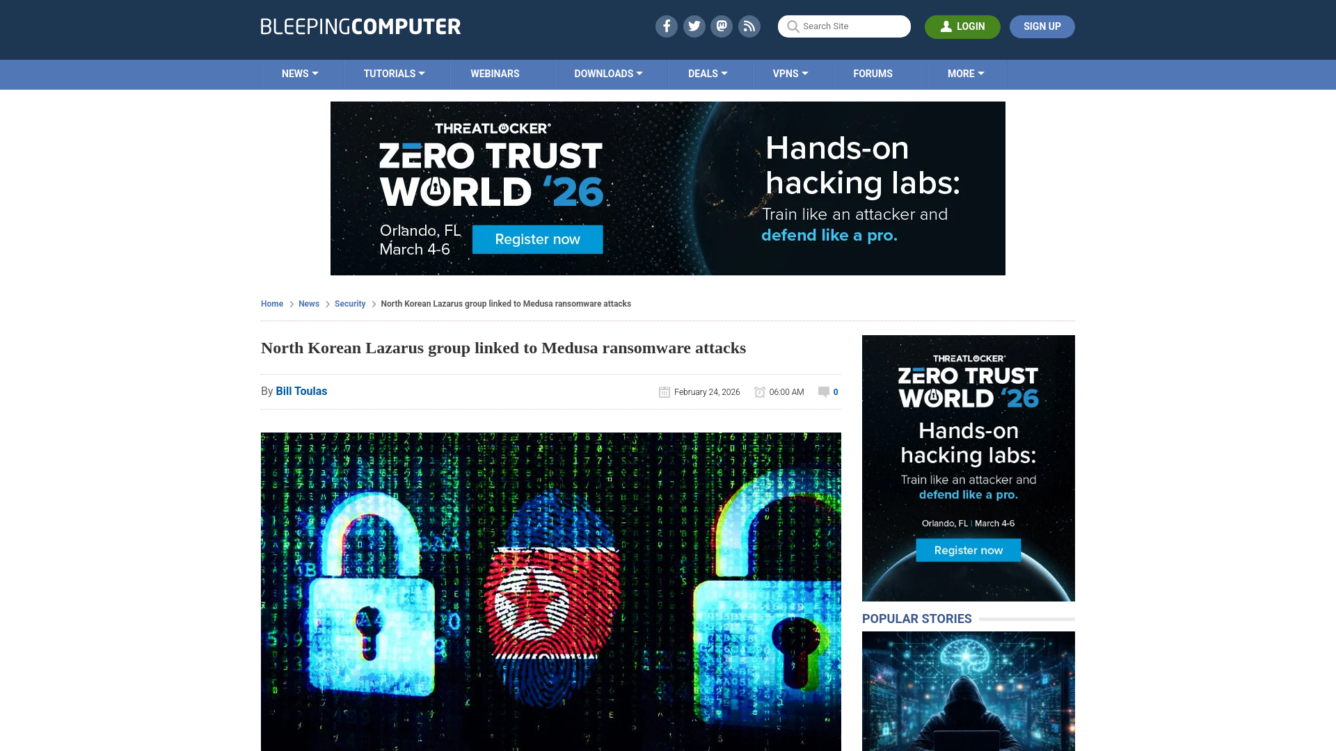 North Korean Lazarus group linked to Medusa ransomware attacks