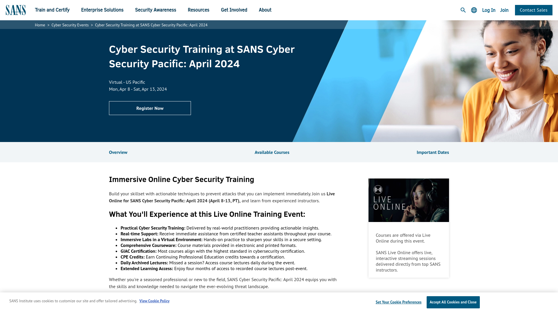 SANS Cyber Security Pacific: April 2024 | Cyber Security Training