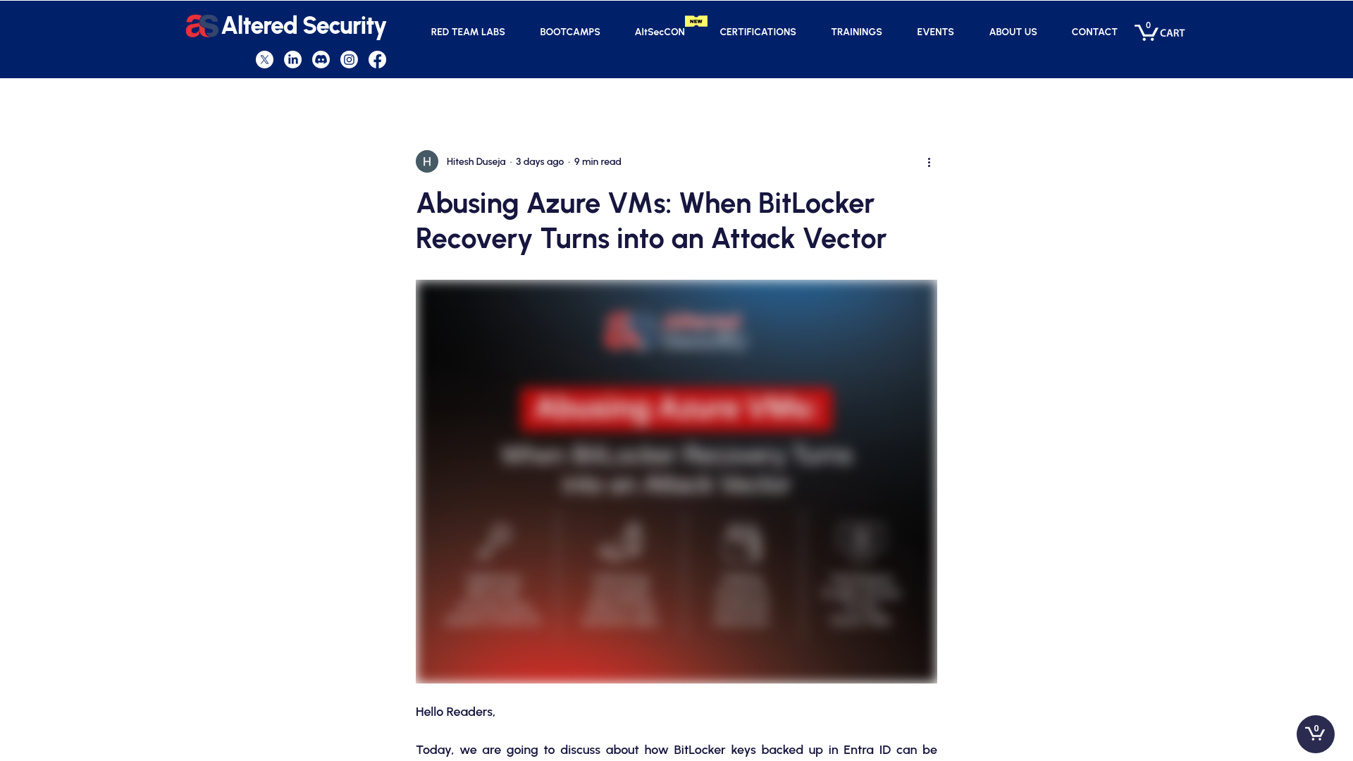 Abusing Azure VMs: BitLocker Recovery Key as an Attack Vector