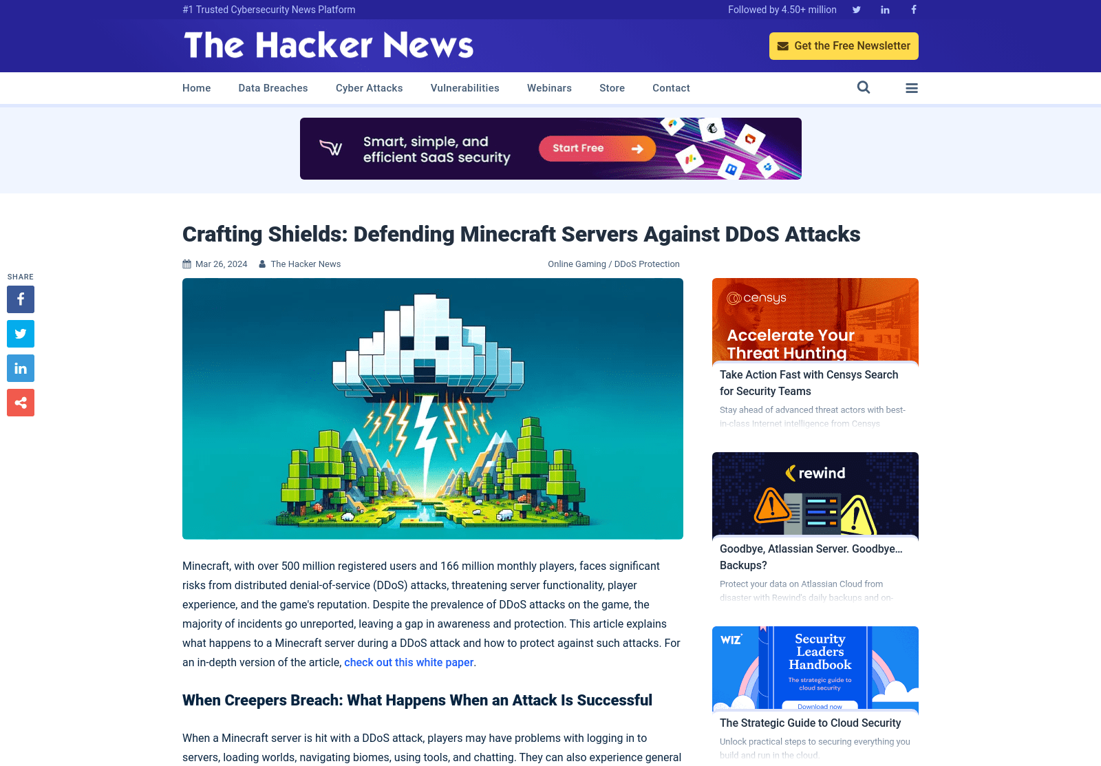 Crafting Shields: Defending Minecraft Servers Against DDoS Attacks