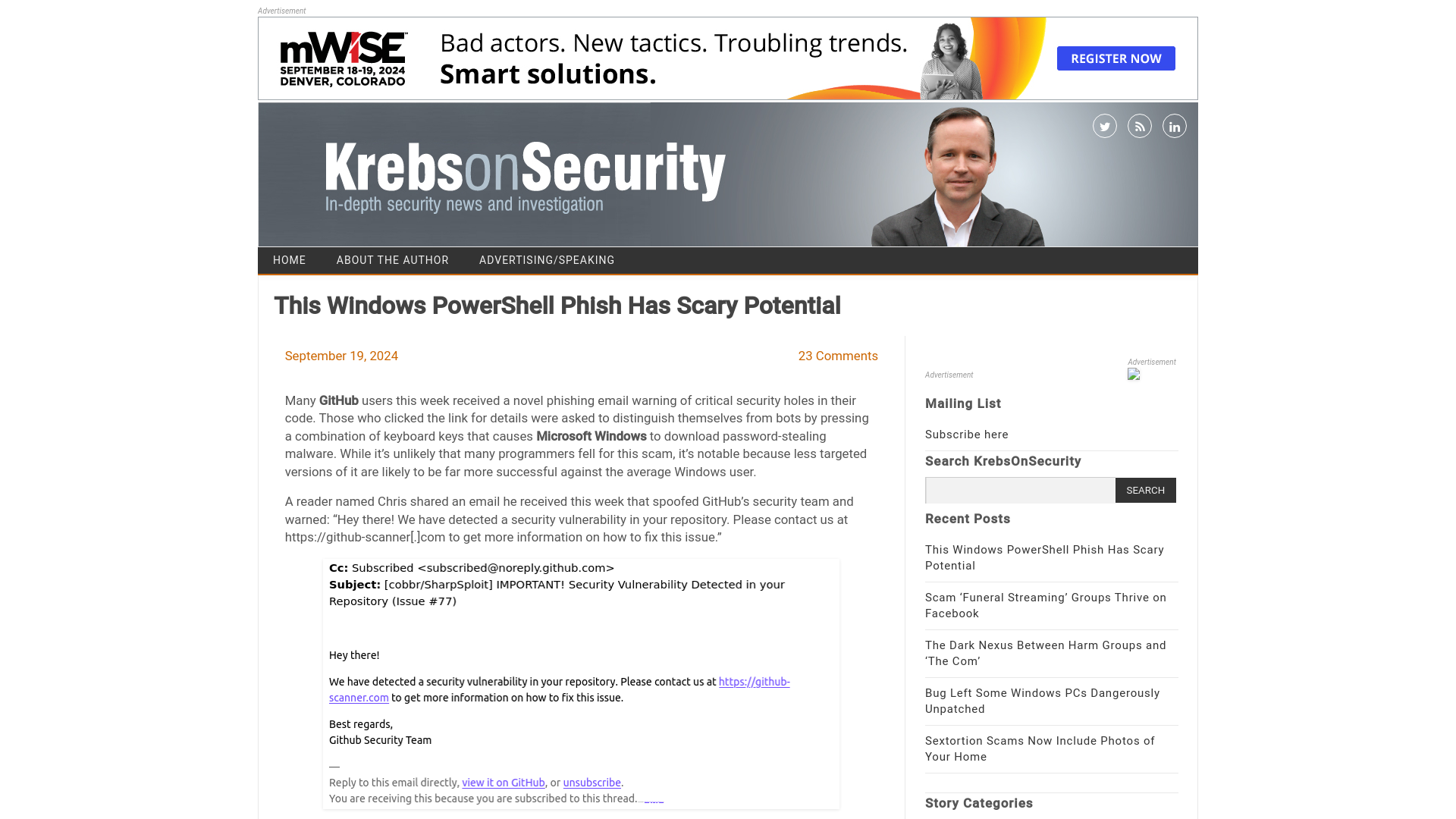 This Windows PowerShell Phish Has Scary Potential – Krebs on Security