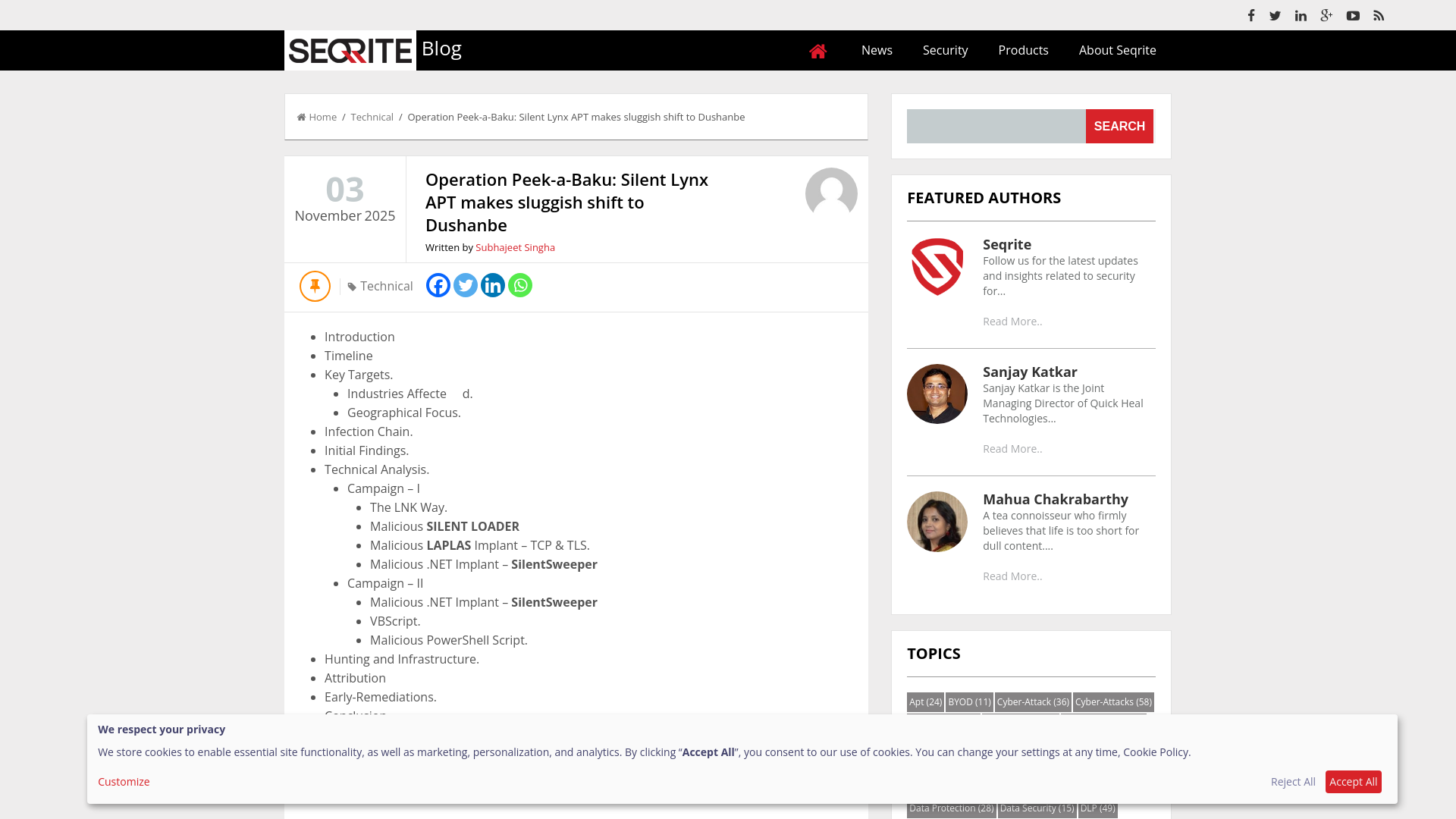 Operation Peek-a-Baku: Silent Lynx APT Targets Dushanbe with Espionage Campaign