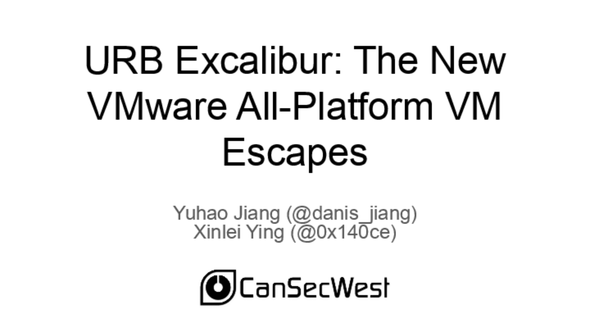 CSW24--URB-Excalibur-The-New-VMware-All-Platform-VM-Escapes.pdf