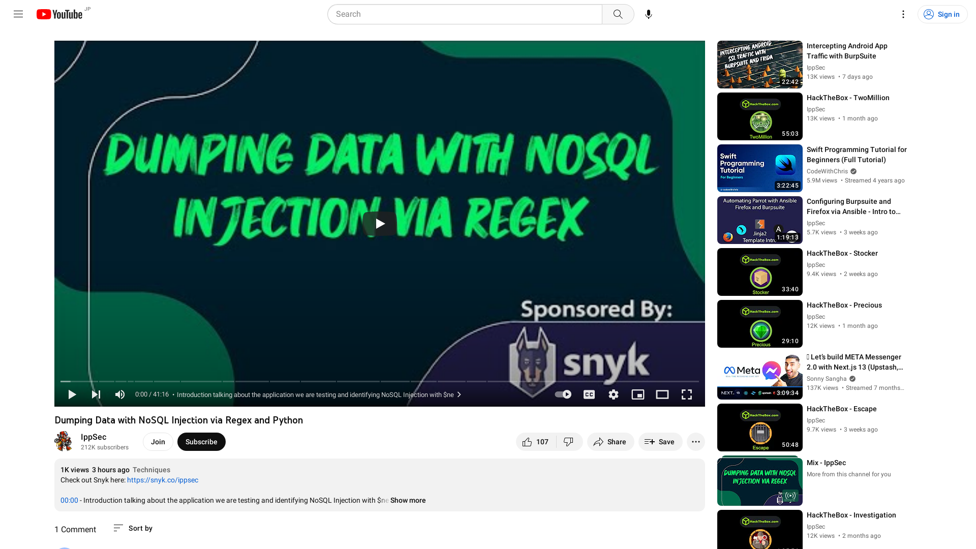 Dumping Data with NoSQL Injection via Regex and Python - YouTube