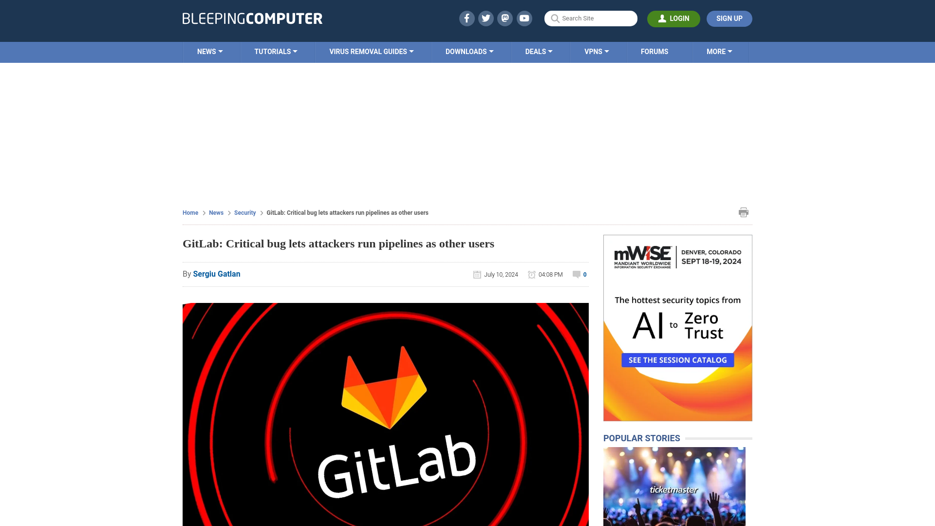 GitLab: Critical bug lets attackers run pipelines as other users