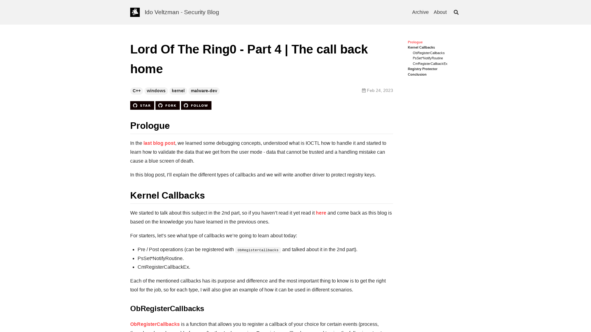 Lord Of The Ring0 - Part 4 | The call back home - Ido Veltzman - Security Blog