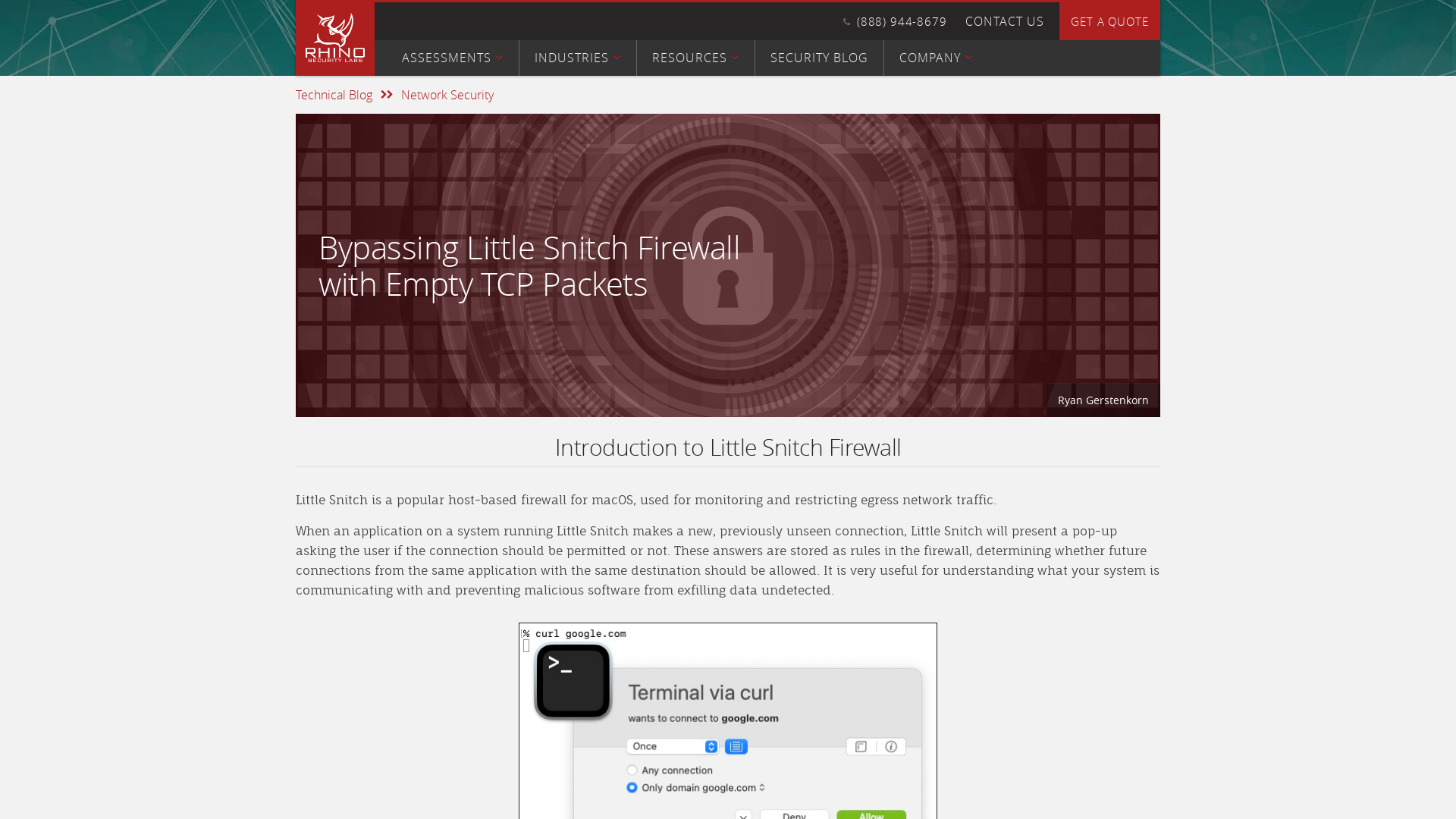 Bypassing Little Snitch Firewall with Empty TCP Packets - Rhino Security Labs