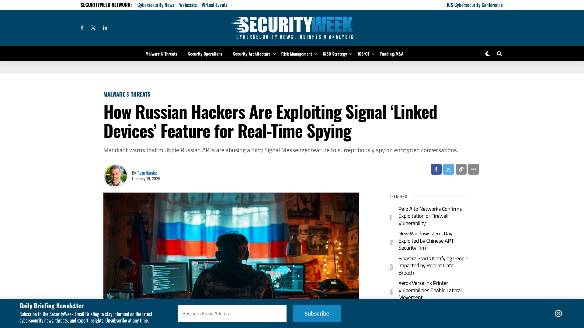 How Russian Hackers Are Exploiting Signal 'Linked Devices' Feature for Real-Time Spying - SecurityWeek