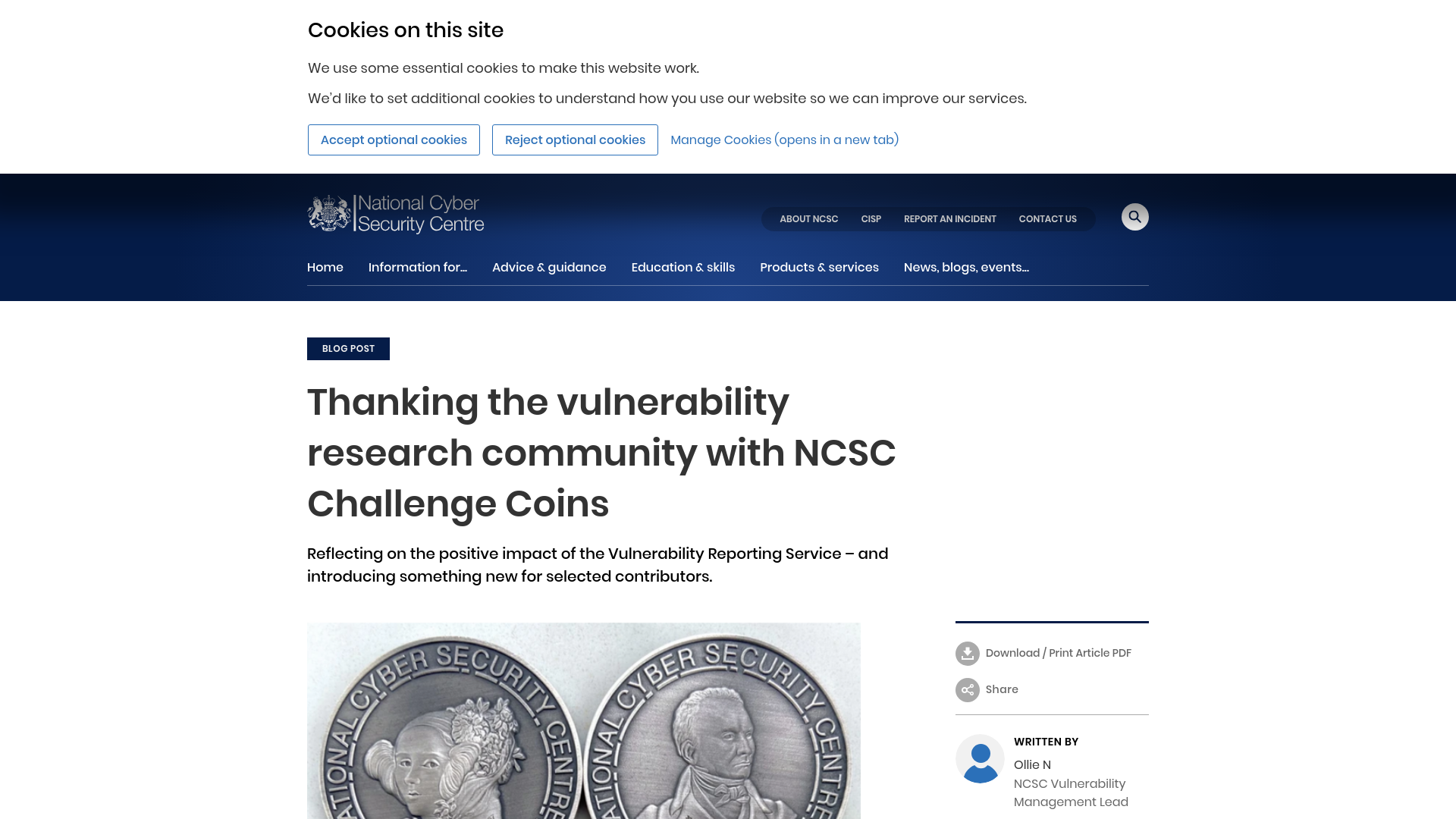 Thanking the vulnerability research community with NCSC... - NCSC.GOV.UK