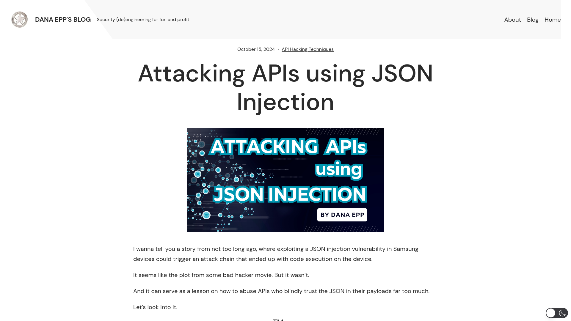 Attacking APIs using JSON Injection