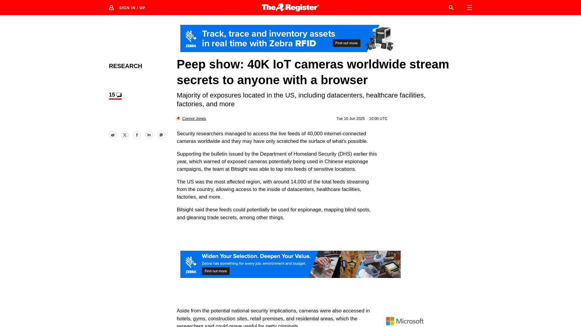 40,000 cameras expose feeds to datacenters, health clinics • The Register