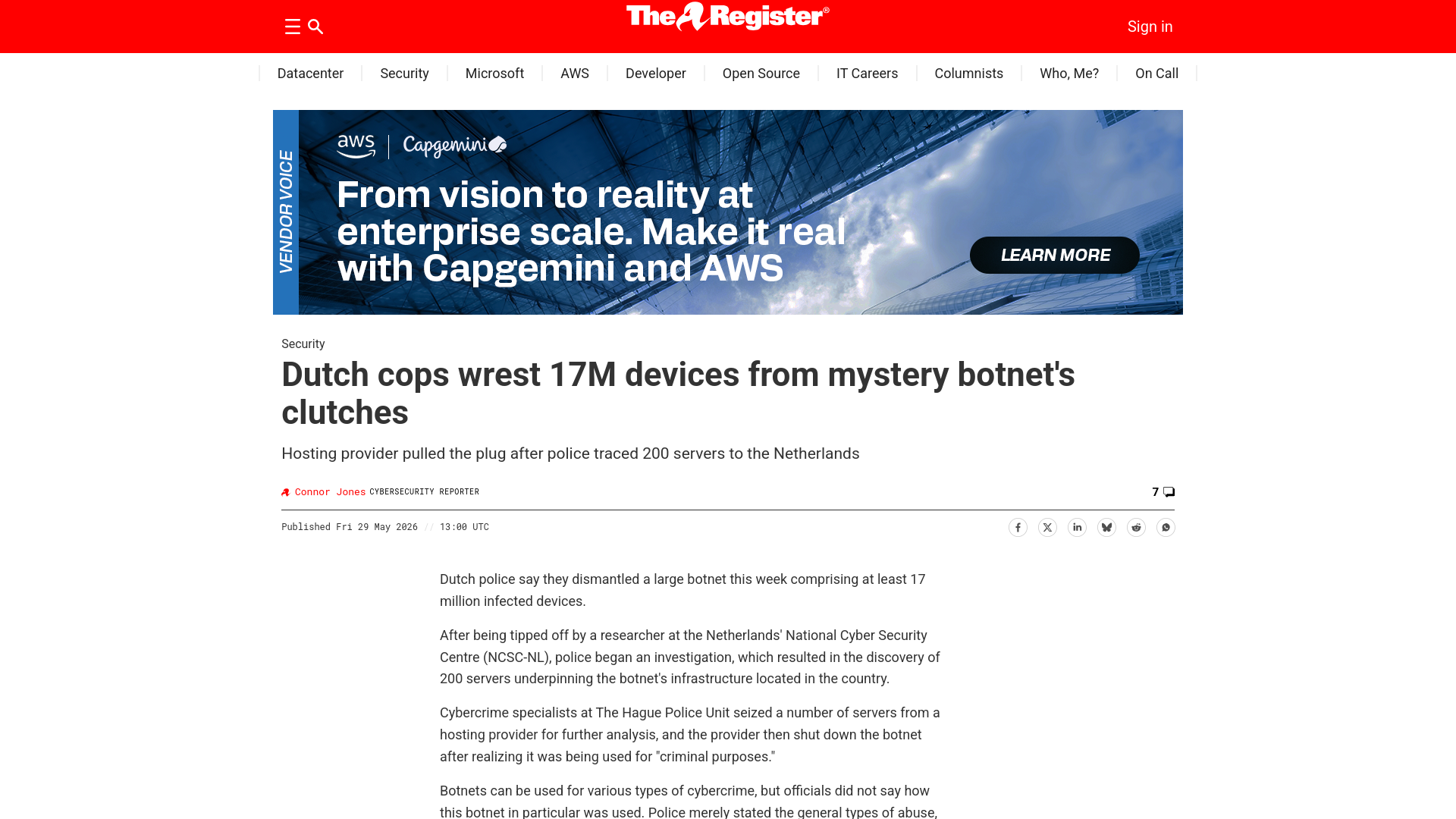 Dutch cops liberate 17M devices from botnet’s clutches