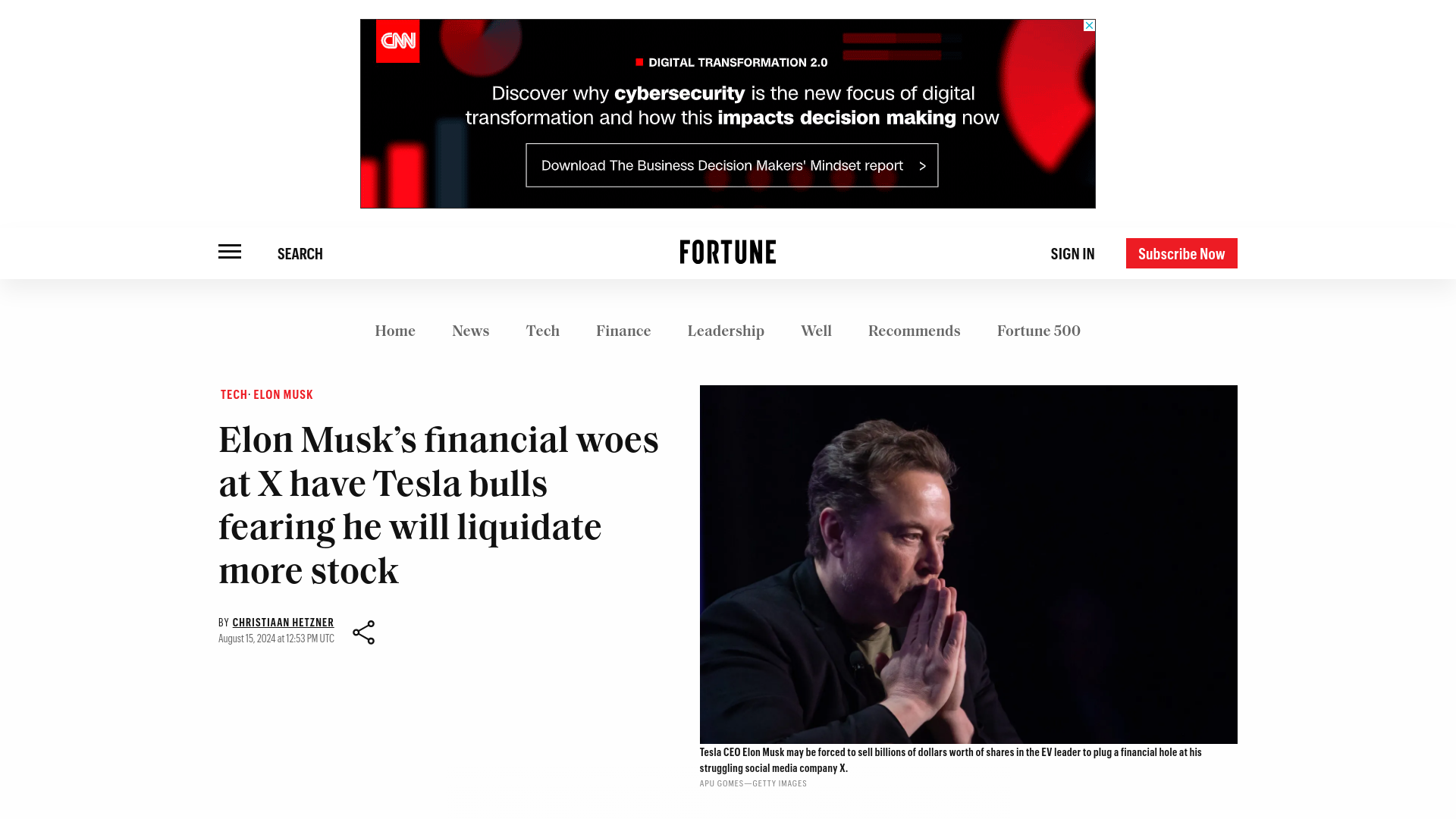 Elon Musk may have to sell billions in Tesla stock to rescue X | Fortune