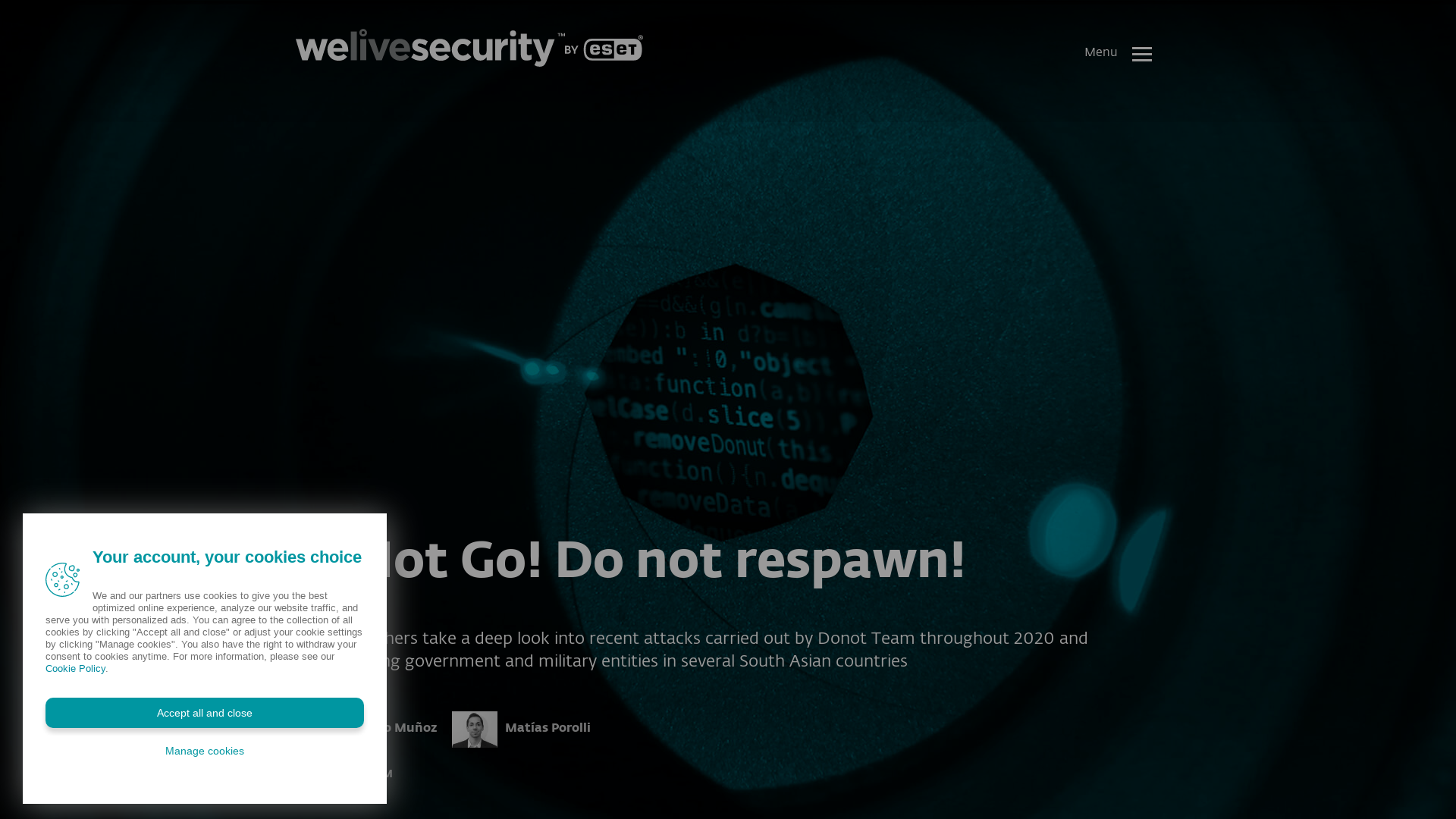 DoNot Go! Do not respawn! | WeLiveSecurity