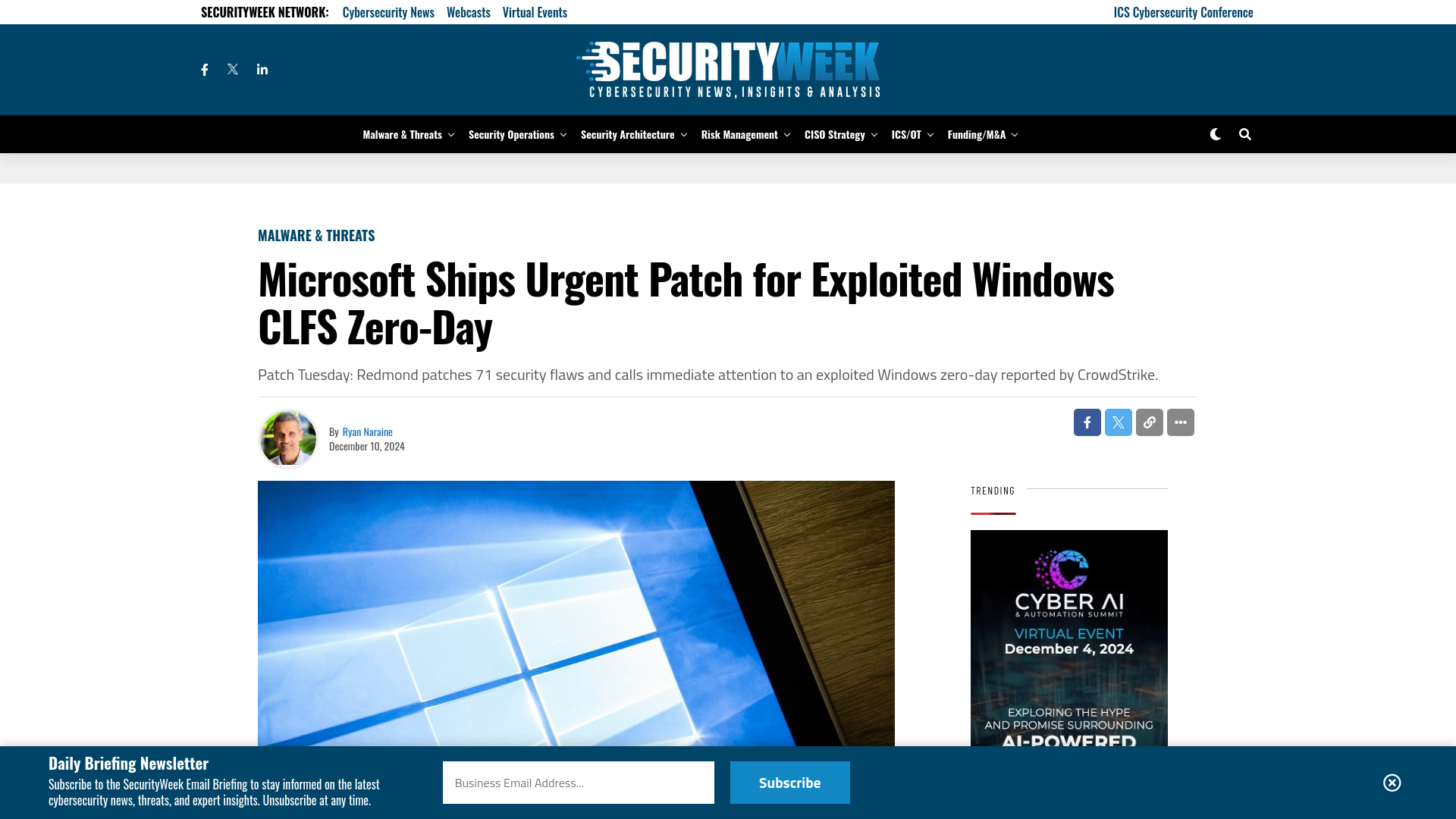 Microsoft Ships Urgent Patch for Exploited Windows CLFS Zero-Day - SecurityWeek