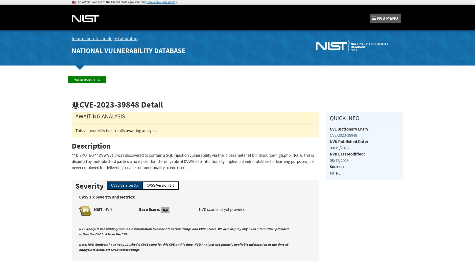 NVD - CVE-2023-39848