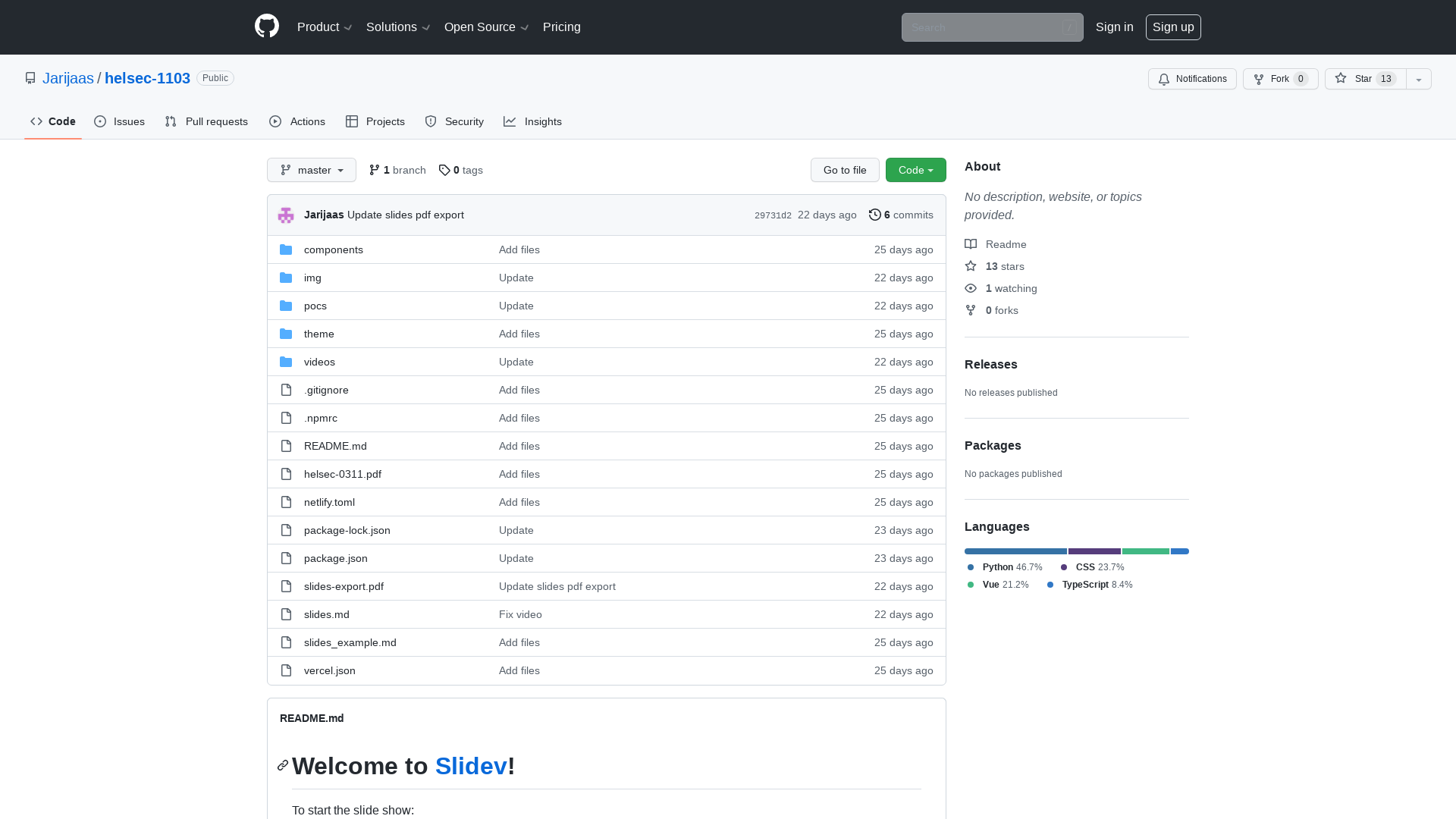 GitHub - Jarijaas/helsec-1103