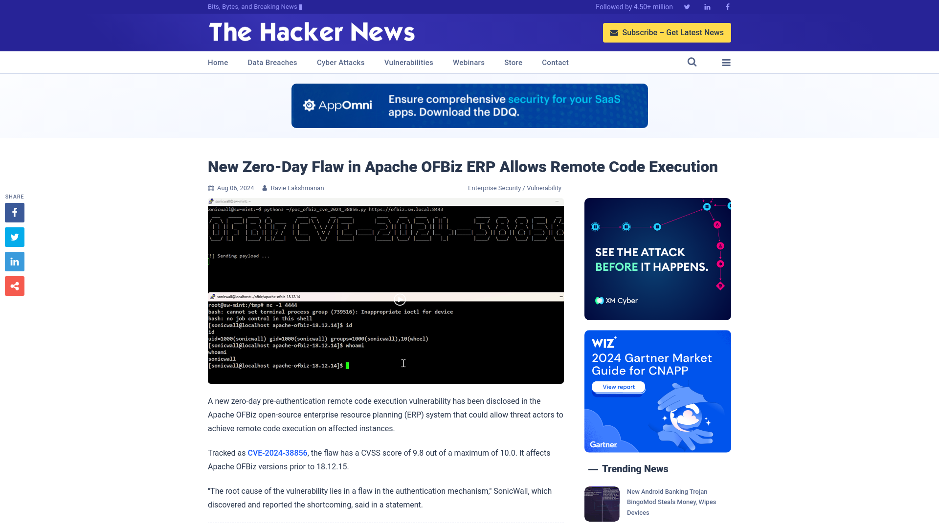 New Zero-Day Flaw in Apache OFBiz ERP Allows Remote Code Execution