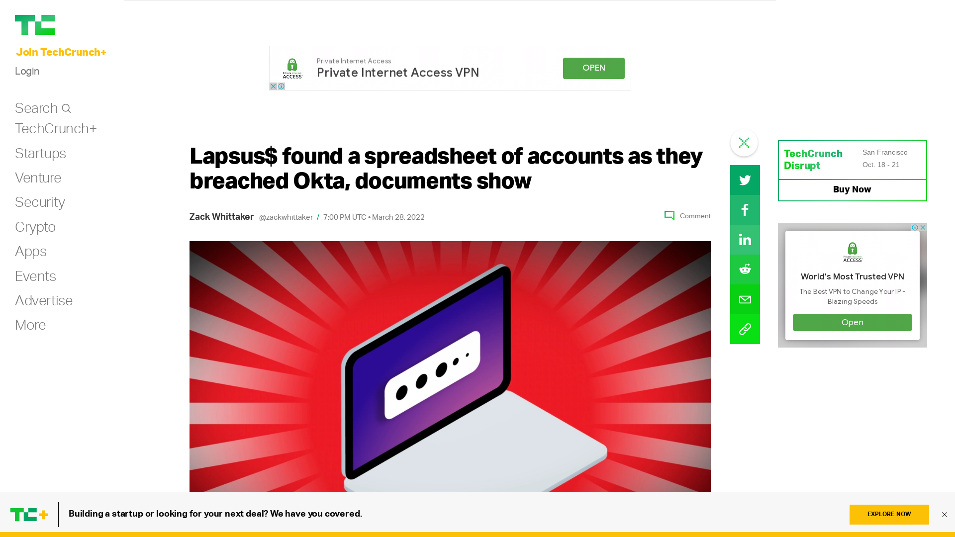 Lapsus$ found a spreadsheet of accounts as they breached Okta, documents show | TechCrunch