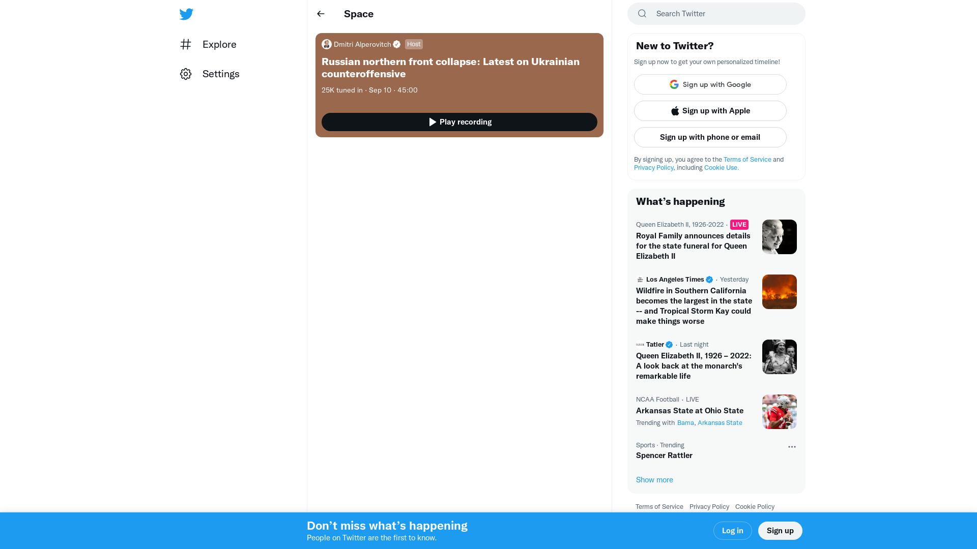 Play recording: Russian northern front collapse: Latest on Ukrainian counteroffensive