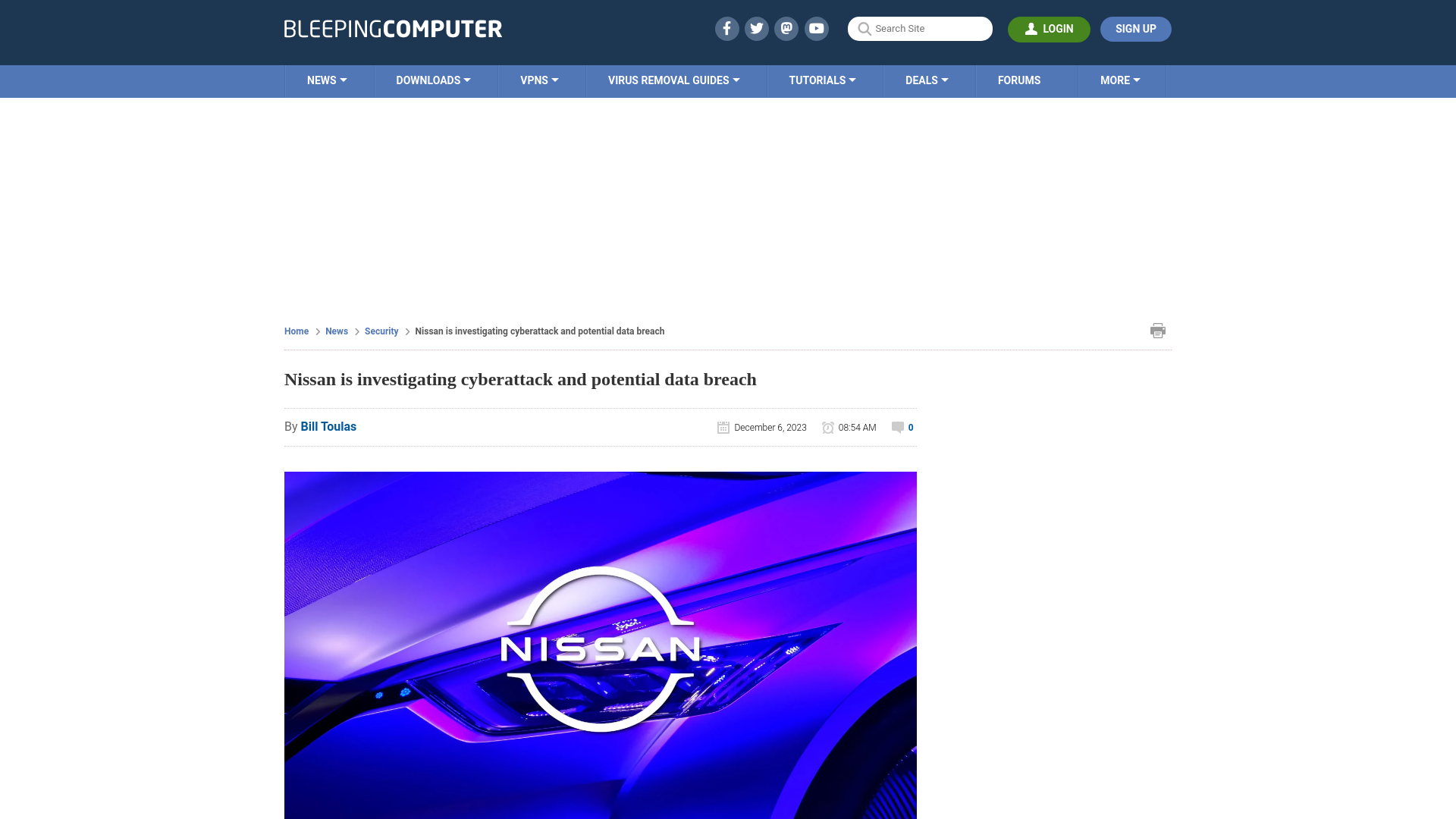 Nissan is investigating cyberattack and potential data breach