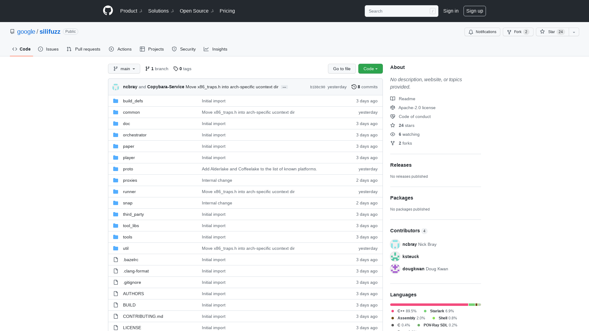 GitHub - google/silifuzz