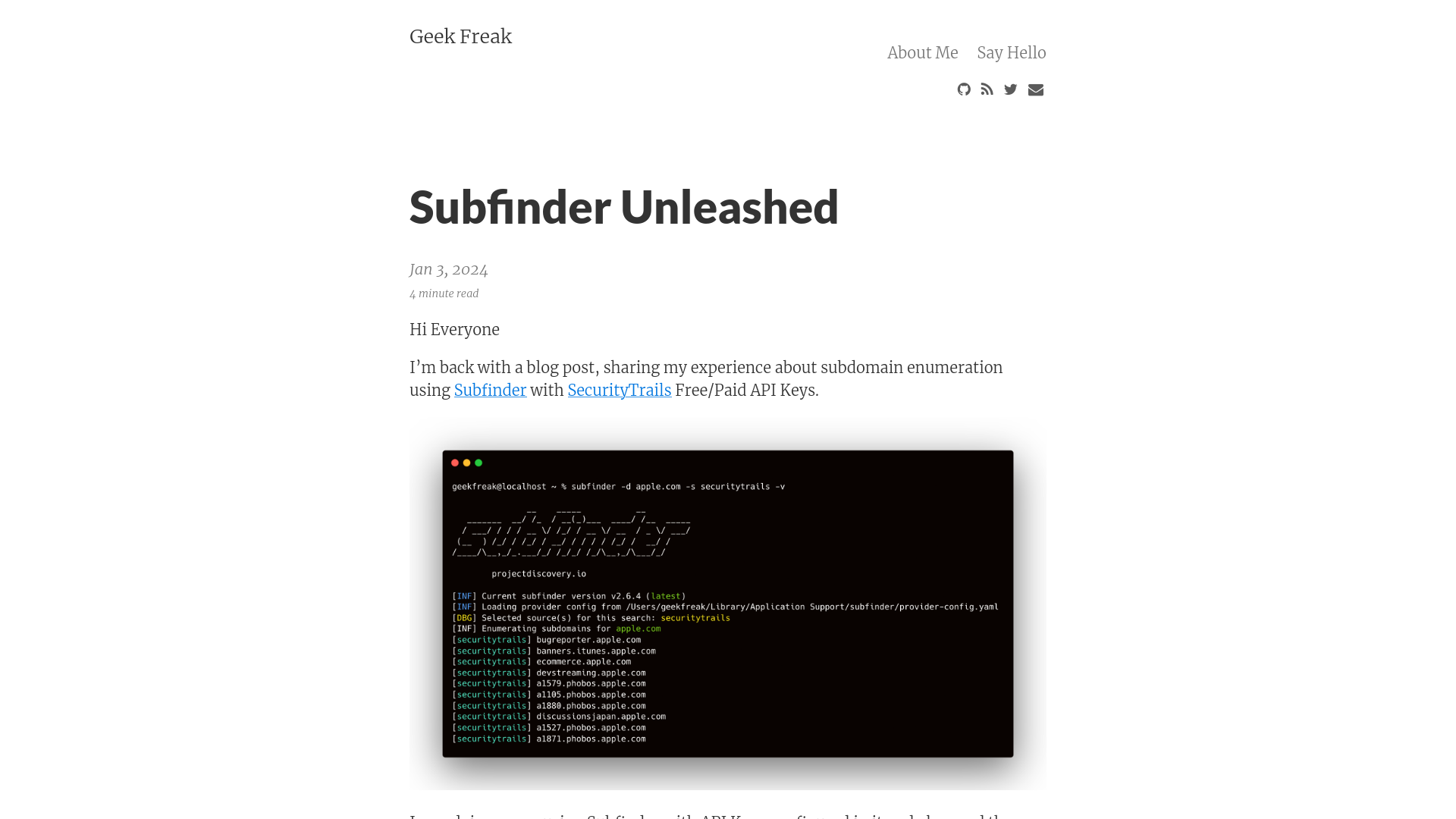 Subfinder Unleashed – Geek Freak