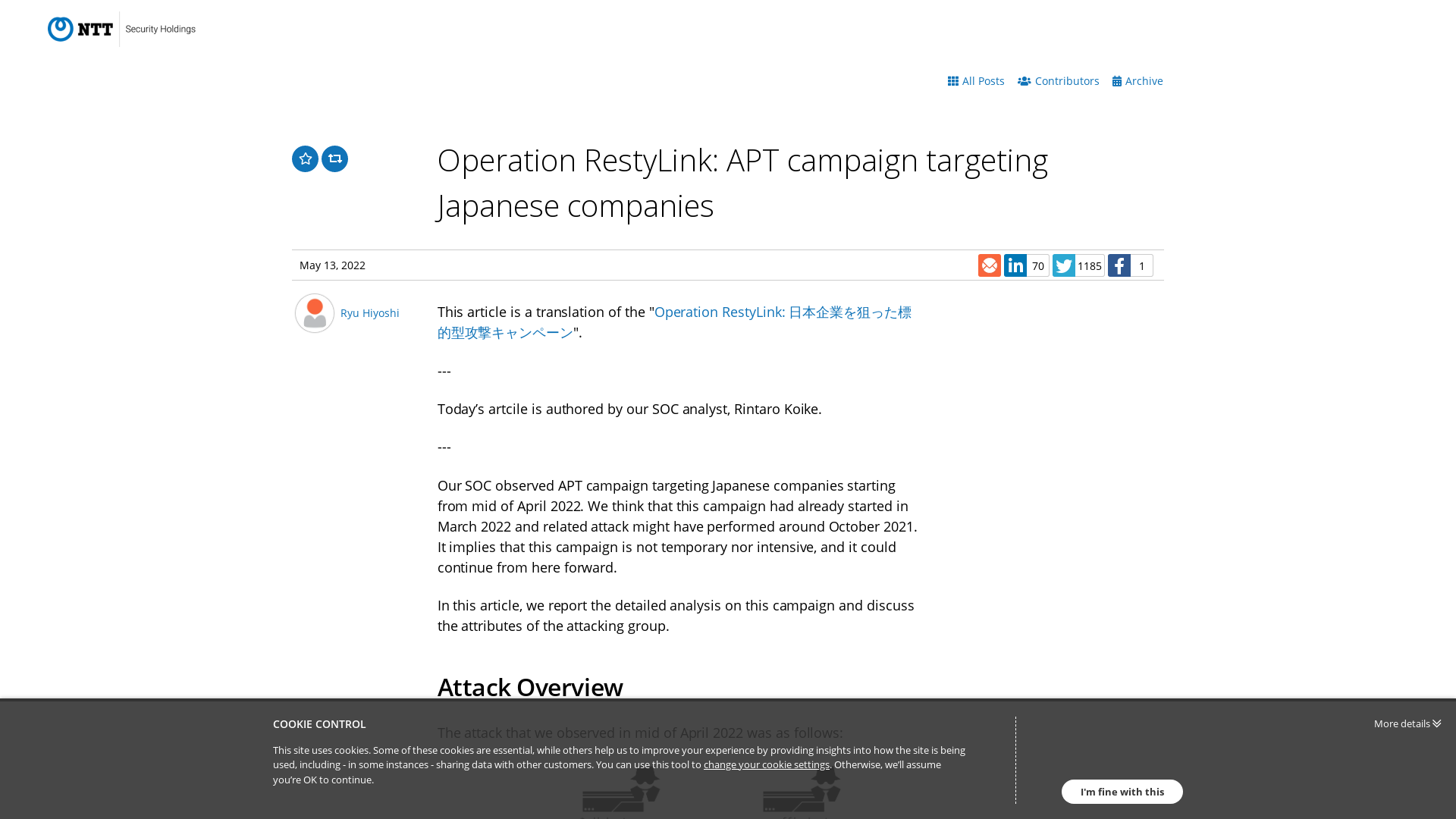 Operation RestyLink: APT campaign targeting Japanese companies, Ryu Hiyoshi