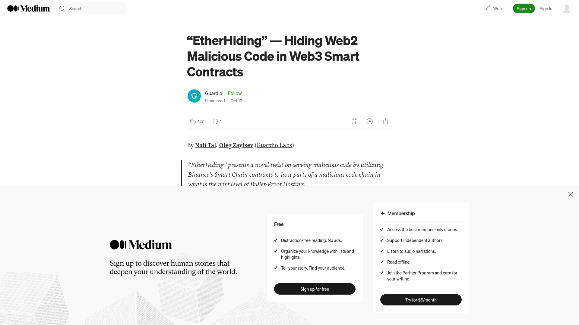 “EtherHiding” — Hiding Web2 Malicious Code in Web3 Smart Contracts | by Guardio | Oct, 2023 | Medium