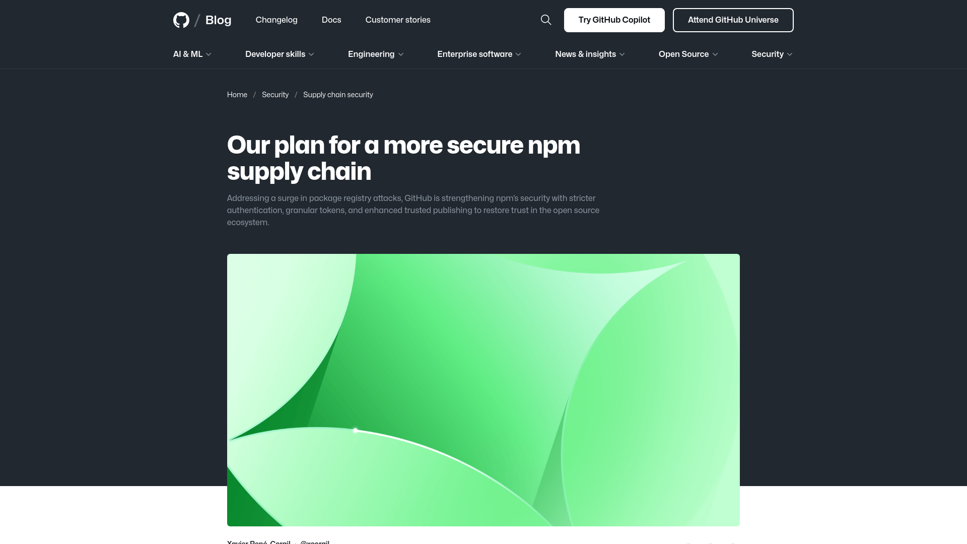 Our plan for a more secure npm supply chain - The GitHub Blog