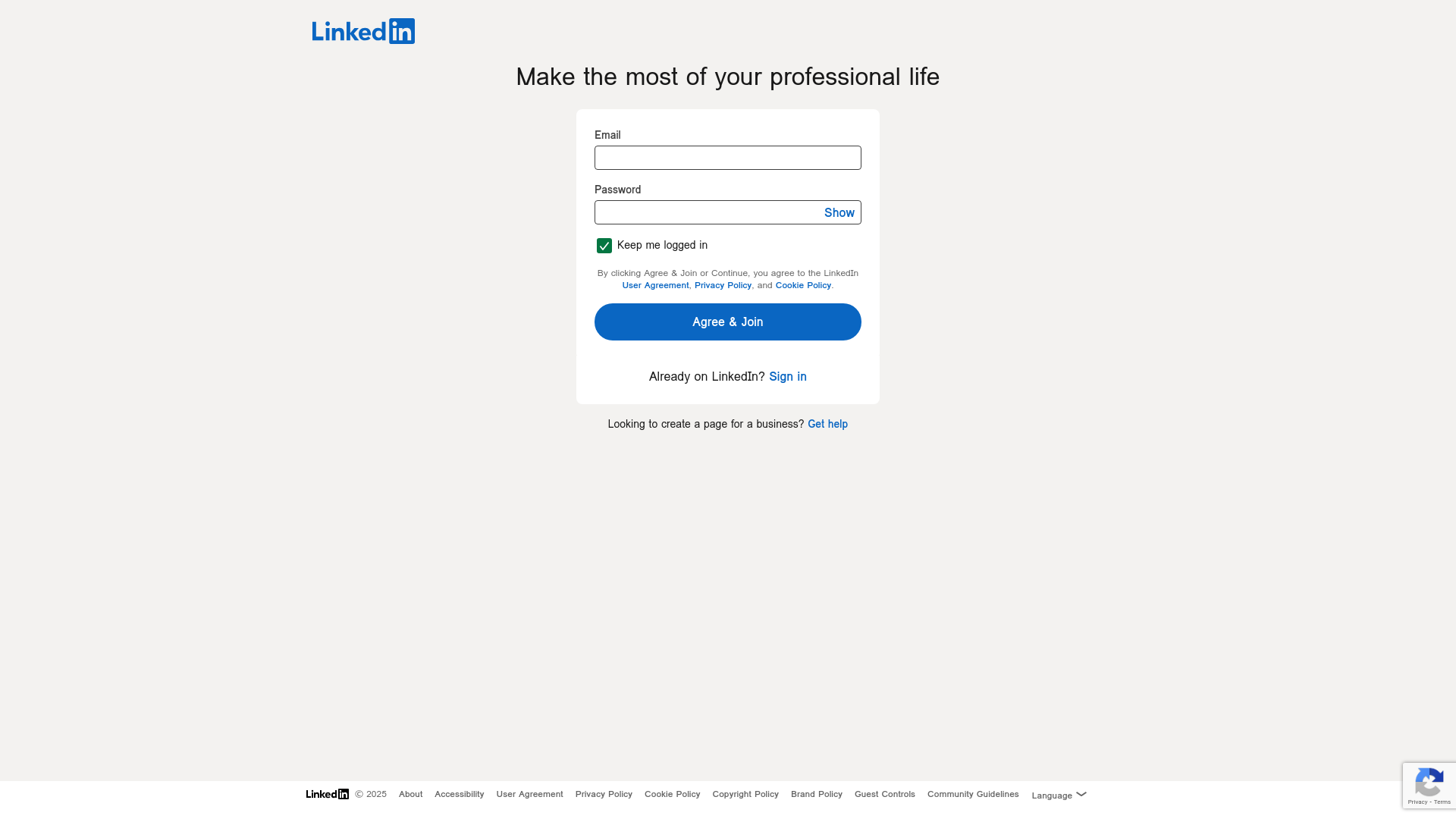 Sign Up | LinkedIn