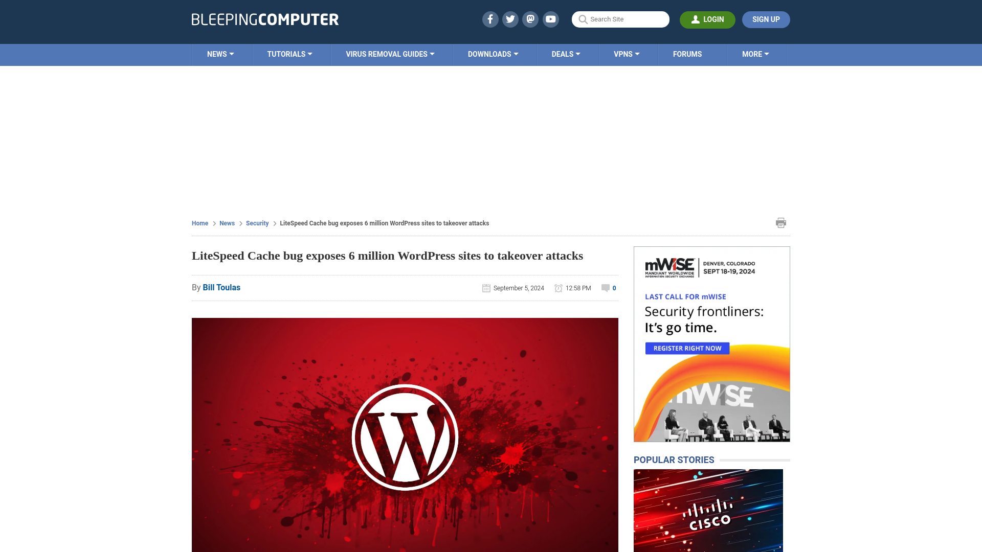 LiteSpeed Cache bug exposes 6 million WordPress sites to takeover attacks