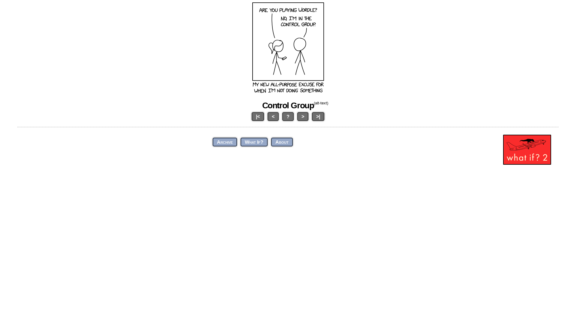 xkcd: Control Group