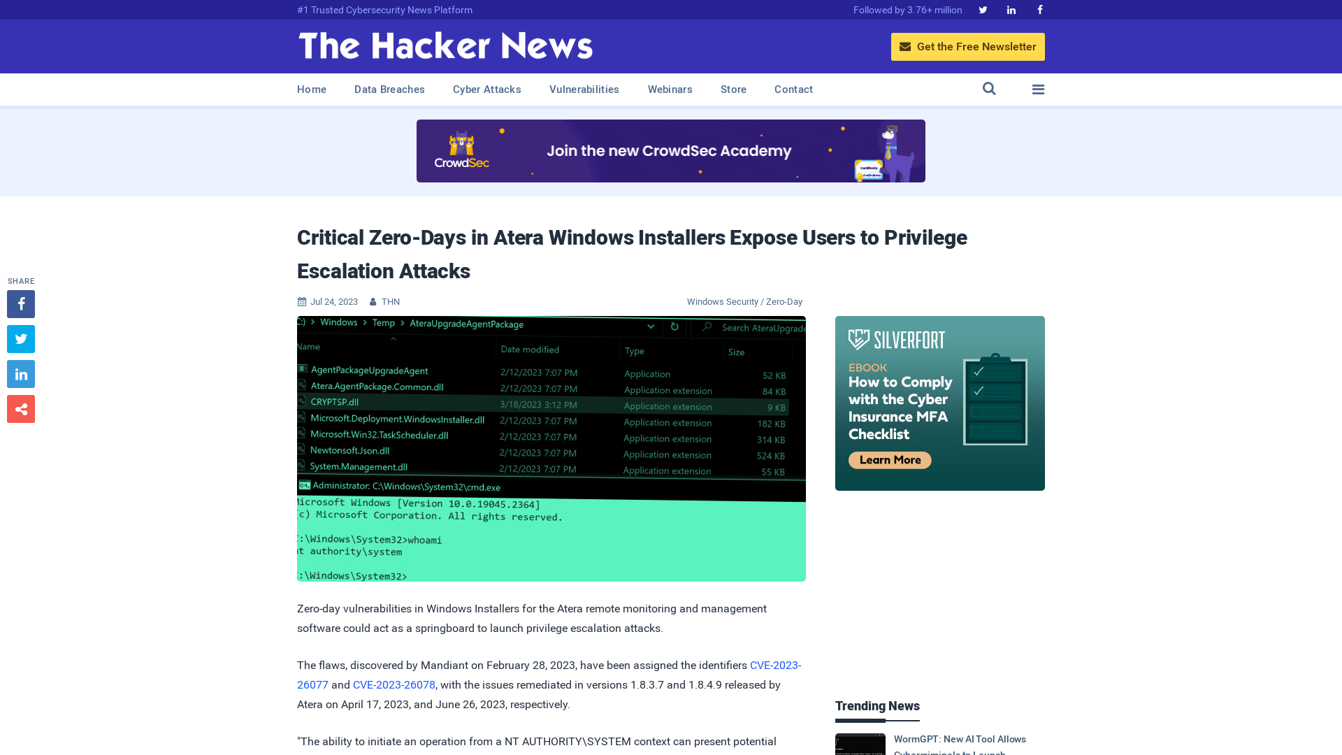 Critical Zero-Days in Atera Windows Installers Expose Users to Privilege Escalation Attacks