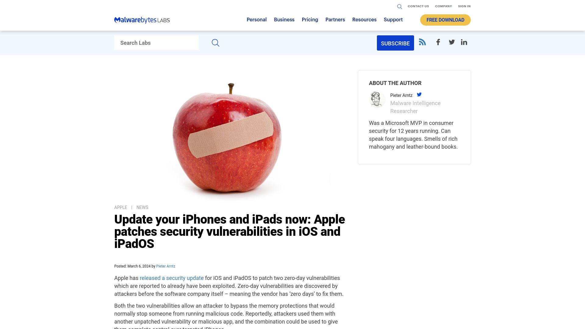 Update your iPhones and iPads now: Apple patches security vulnerabilities in iOS and iPadOS | Malwarebytes