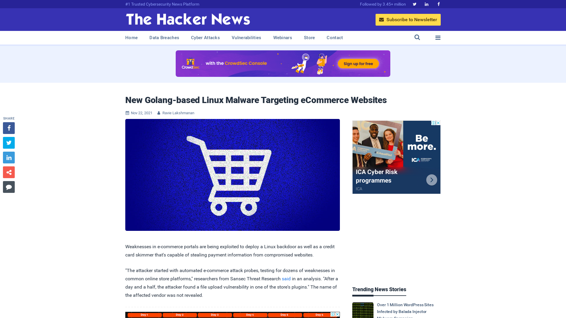 New Golang-based Linux Malware Targeting eCommerce Websites