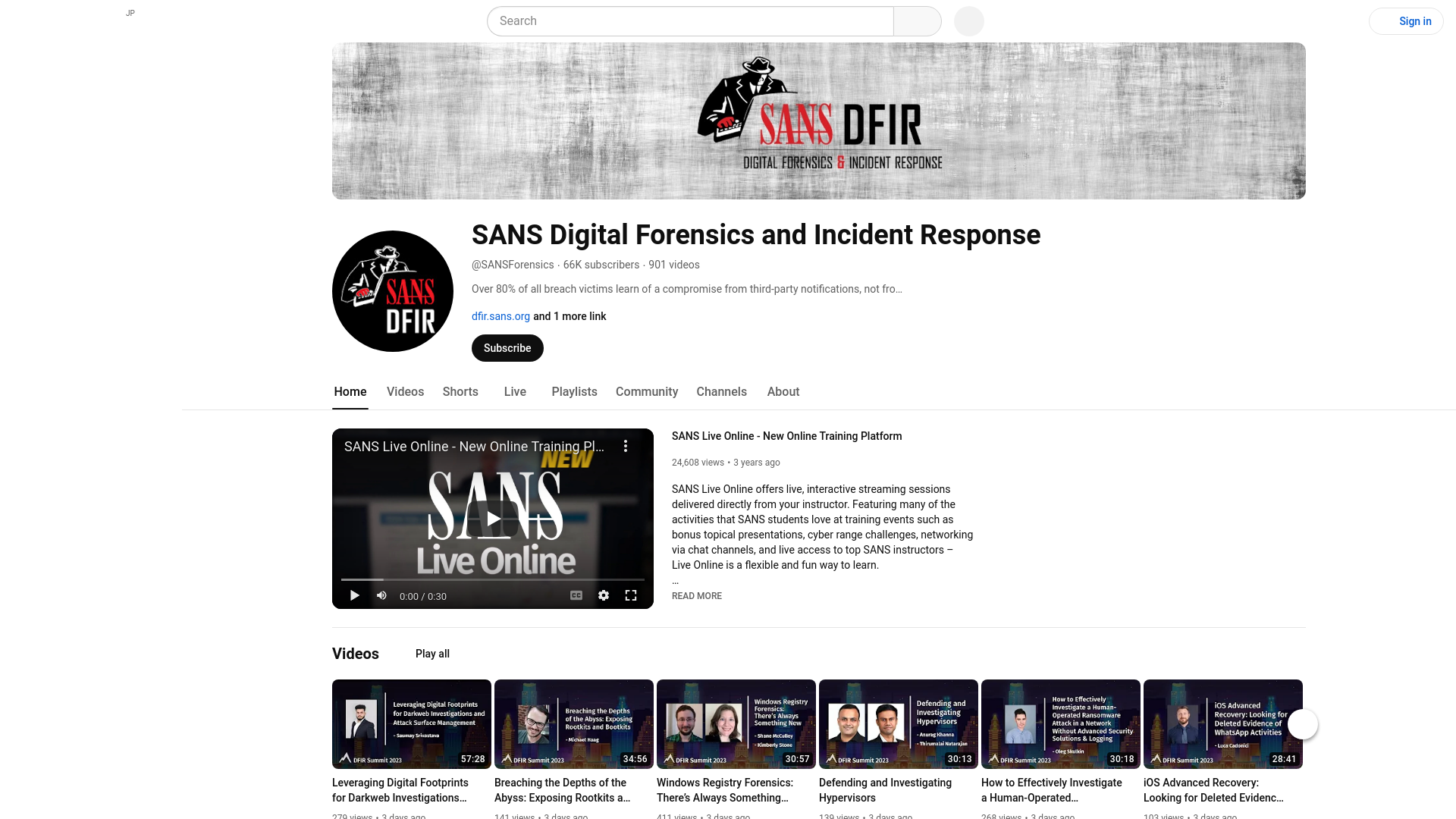 SANS Digital Forensics and Incident Response - YouTube