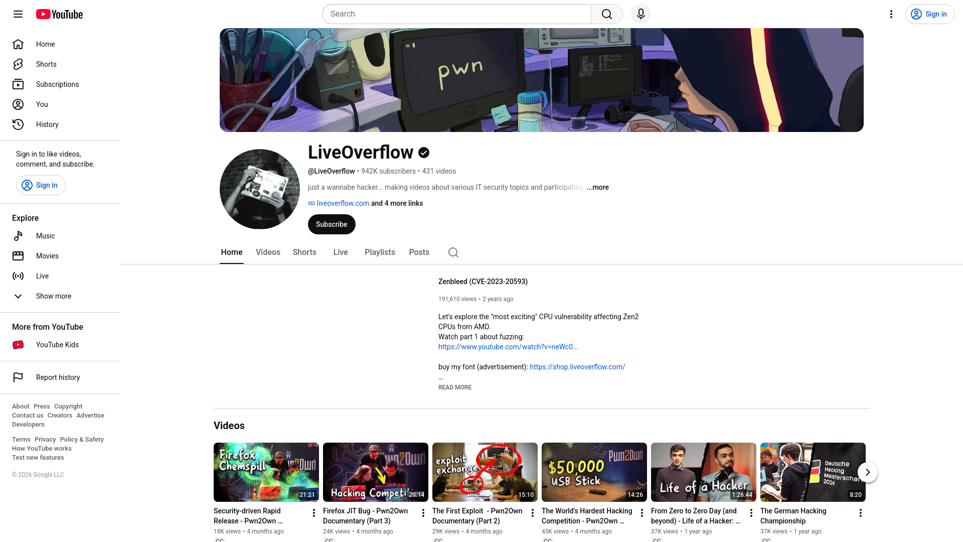LiveOverflow - YouTube