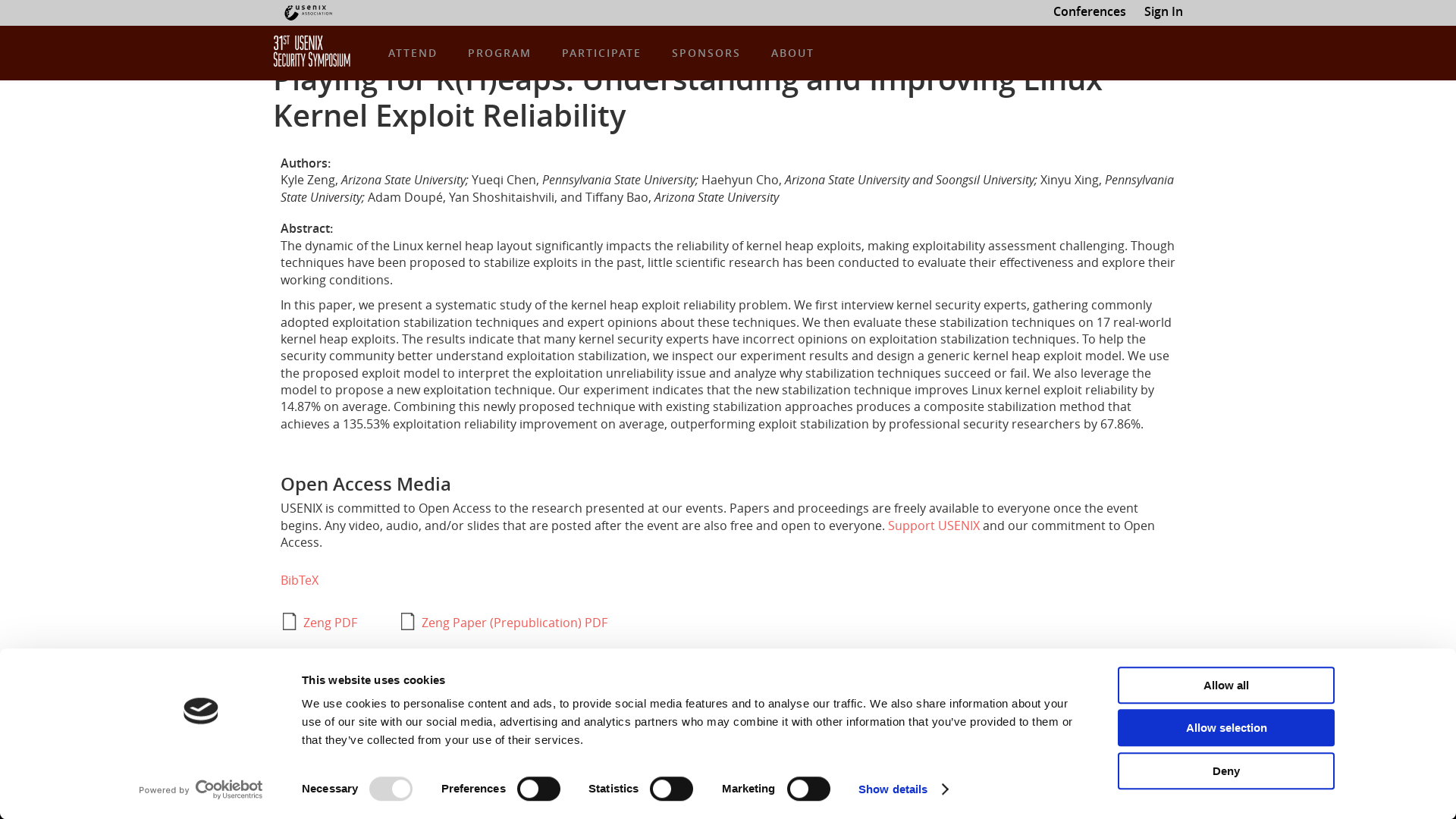 Playing for K(H)eaps: Understanding and Improving Linux Kernel Exploit Reliability | USENIX