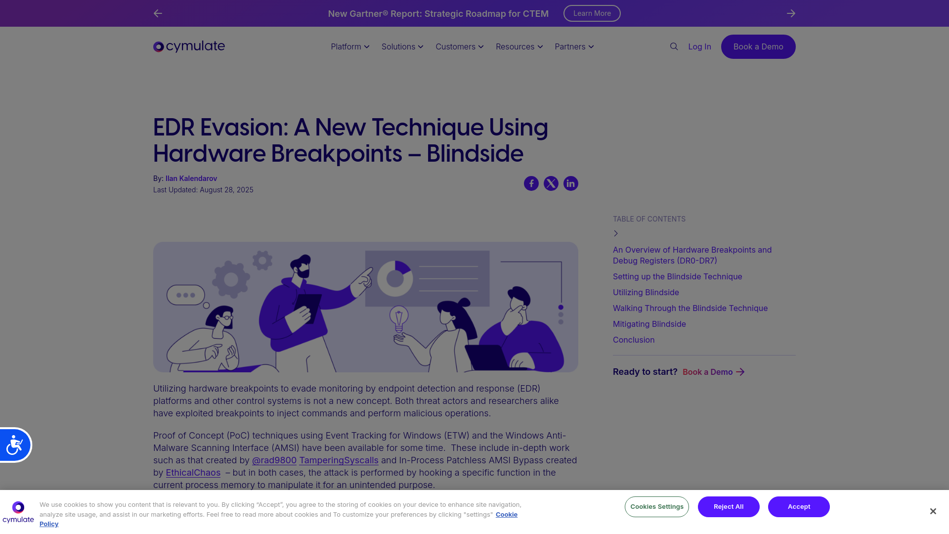 EDR Evasion with Hardware Breakpoints: Blindside Technique
