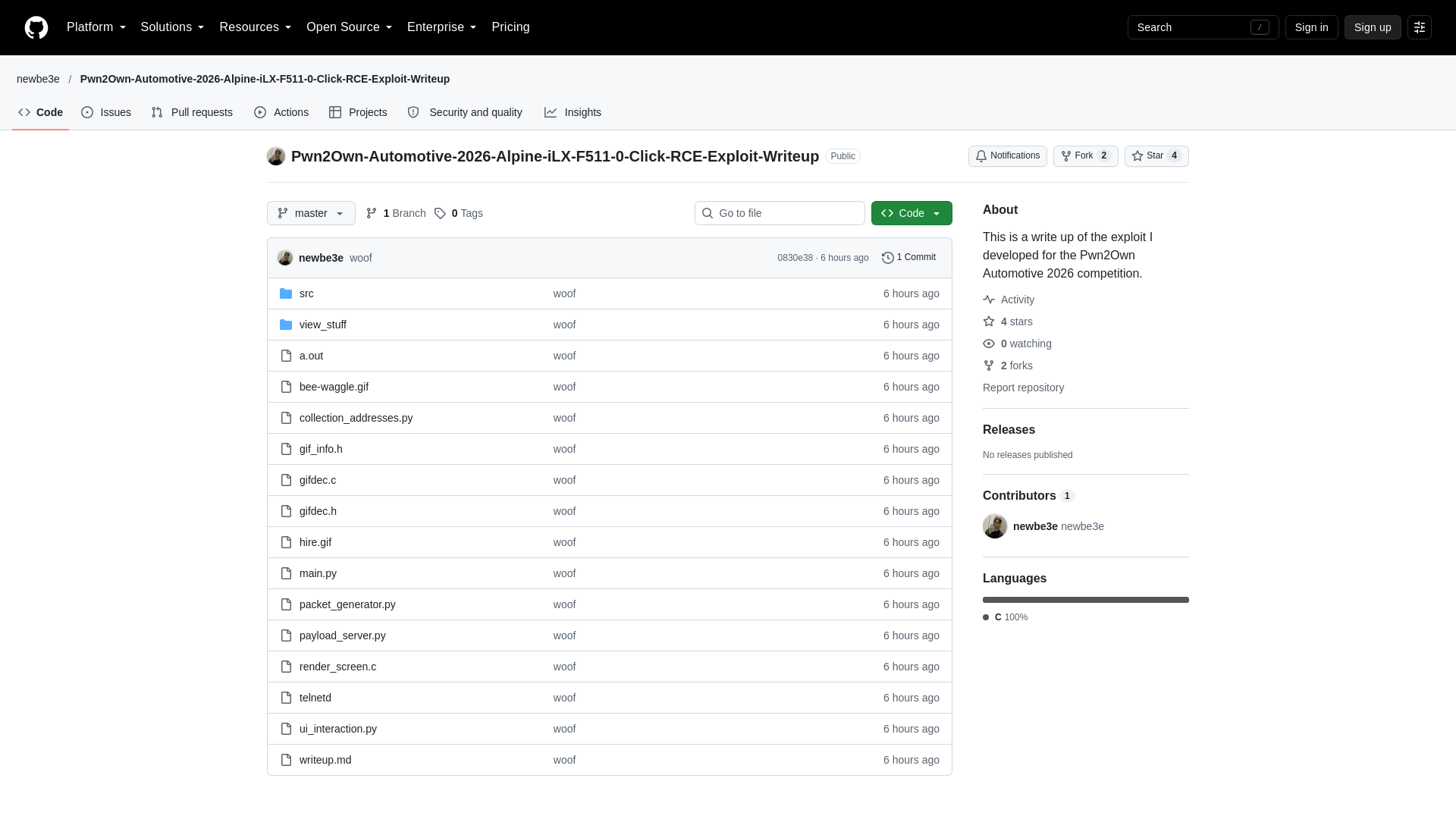 GitHub - newbe3e/Pwn2Own-Automotive-2026-Alpine-iLX-F511-0-Click-RCE-Exploit-Writeup: This is a write up of the exploit I developed for the Pwn2Own Automotive 2026 competition. · GitHub