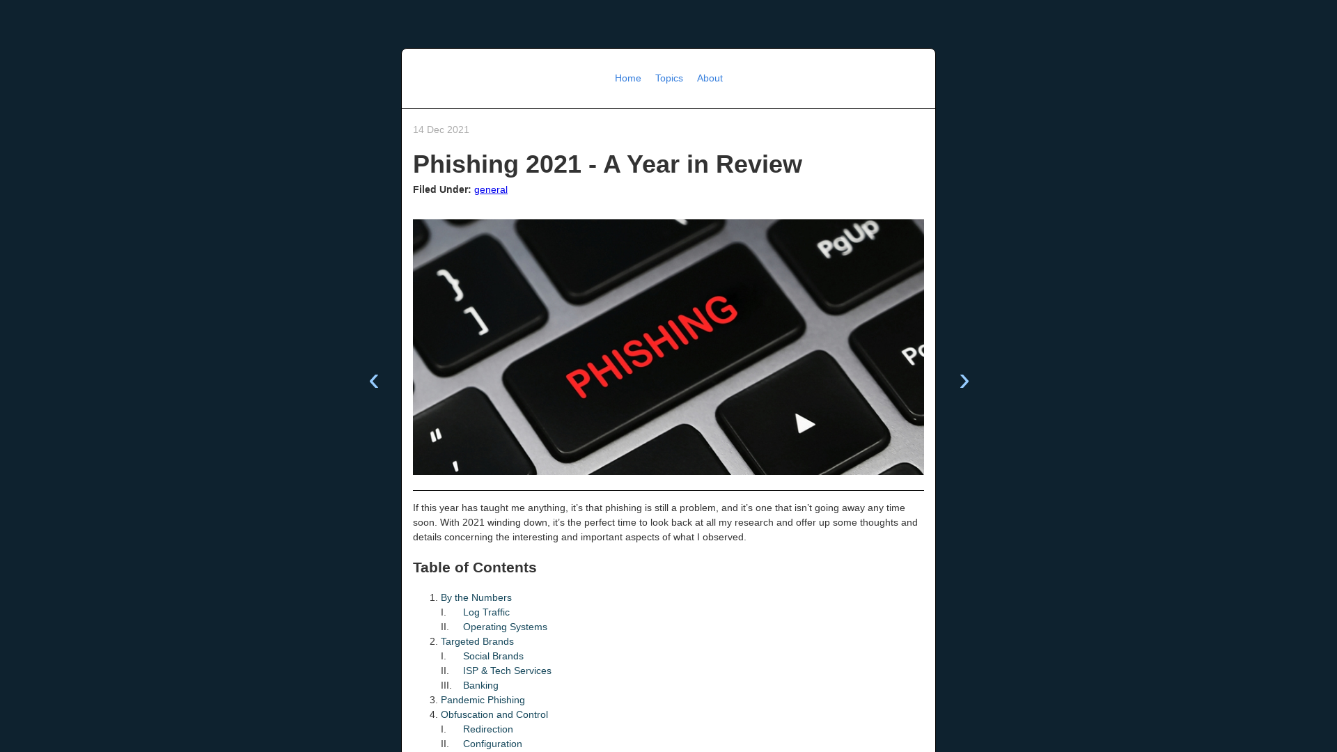Phishing 2021 - A Year in Review - SteveD3.io